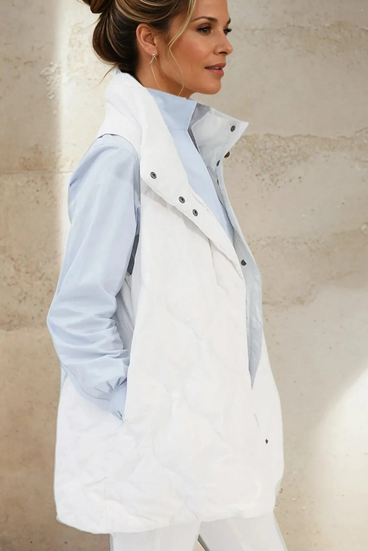 LA ROCHE VEST IN LIGHTWEIGHT GOOSE DOWN autumn breeze