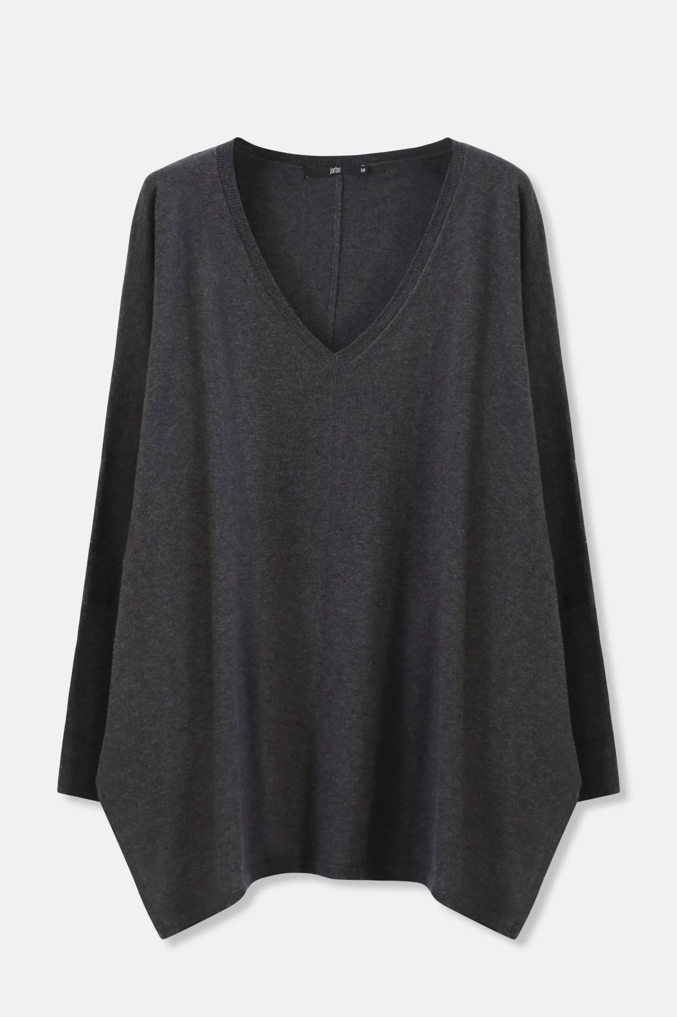LENA LONG SLEEVE V-NECK PONCHO IN PIMA COTTON KNIT family fit