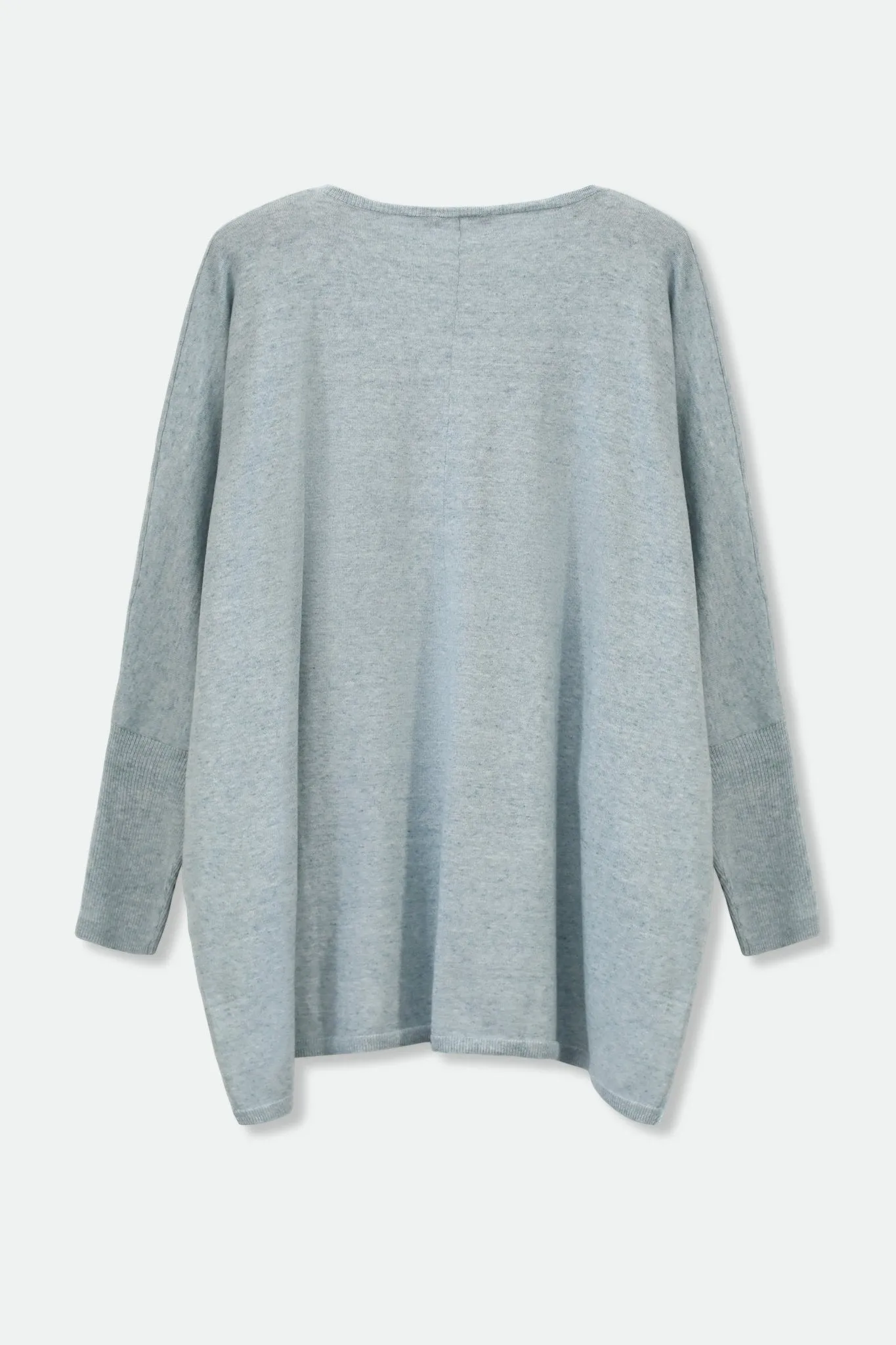 LENA LONG SLEEVE V-NECK PONCHO IN PIMA COTTON KNIT fit balance