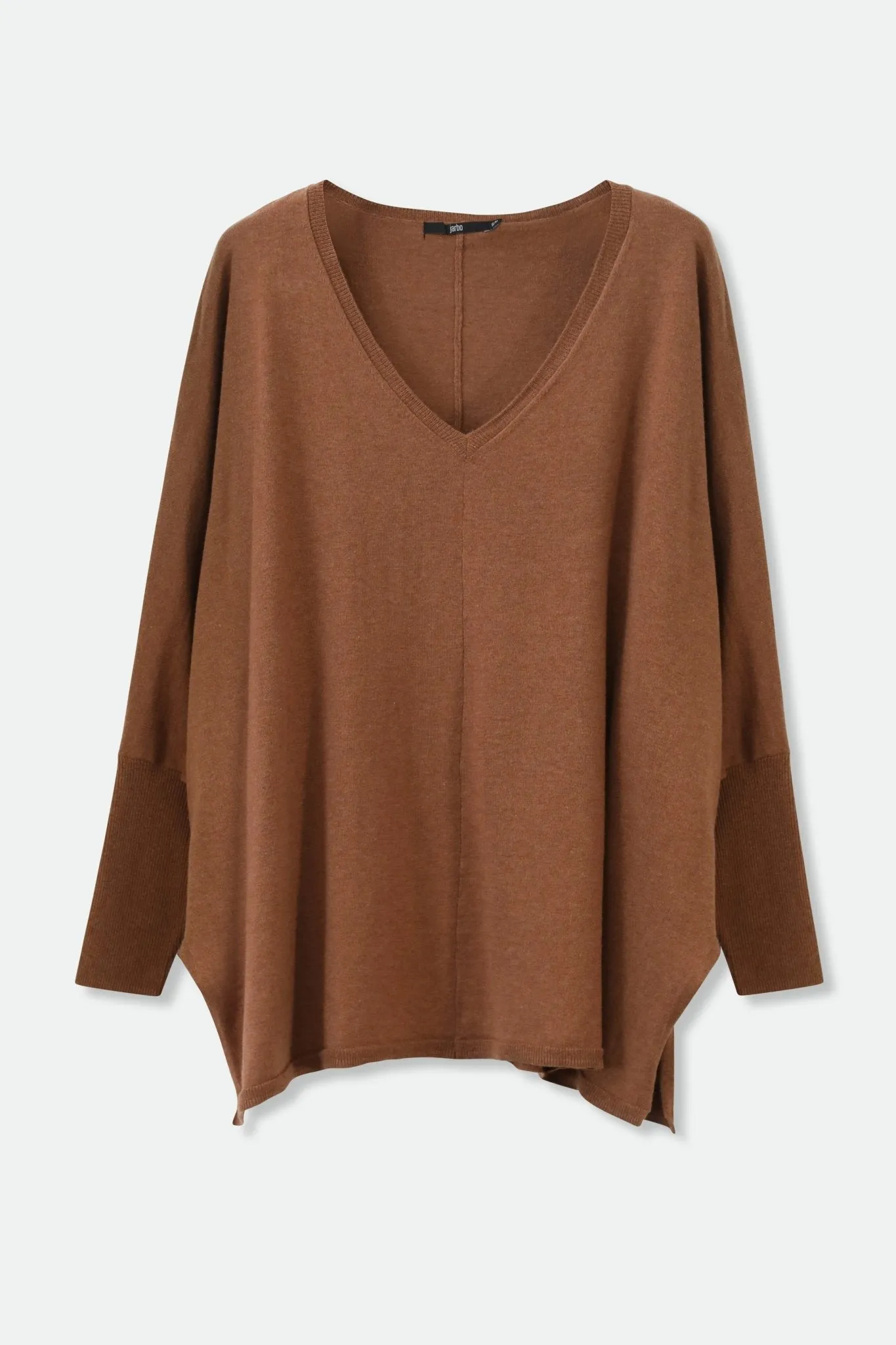 LENA LONG SLEEVE V-NECK PONCHO IN PIMA COTTON KNIT style blend