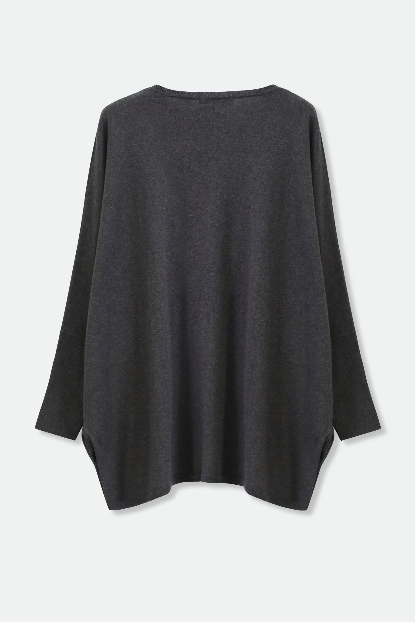 LENA LONG SLEEVE V-NECK PONCHO IN PIMA COTTON KNIT family fit