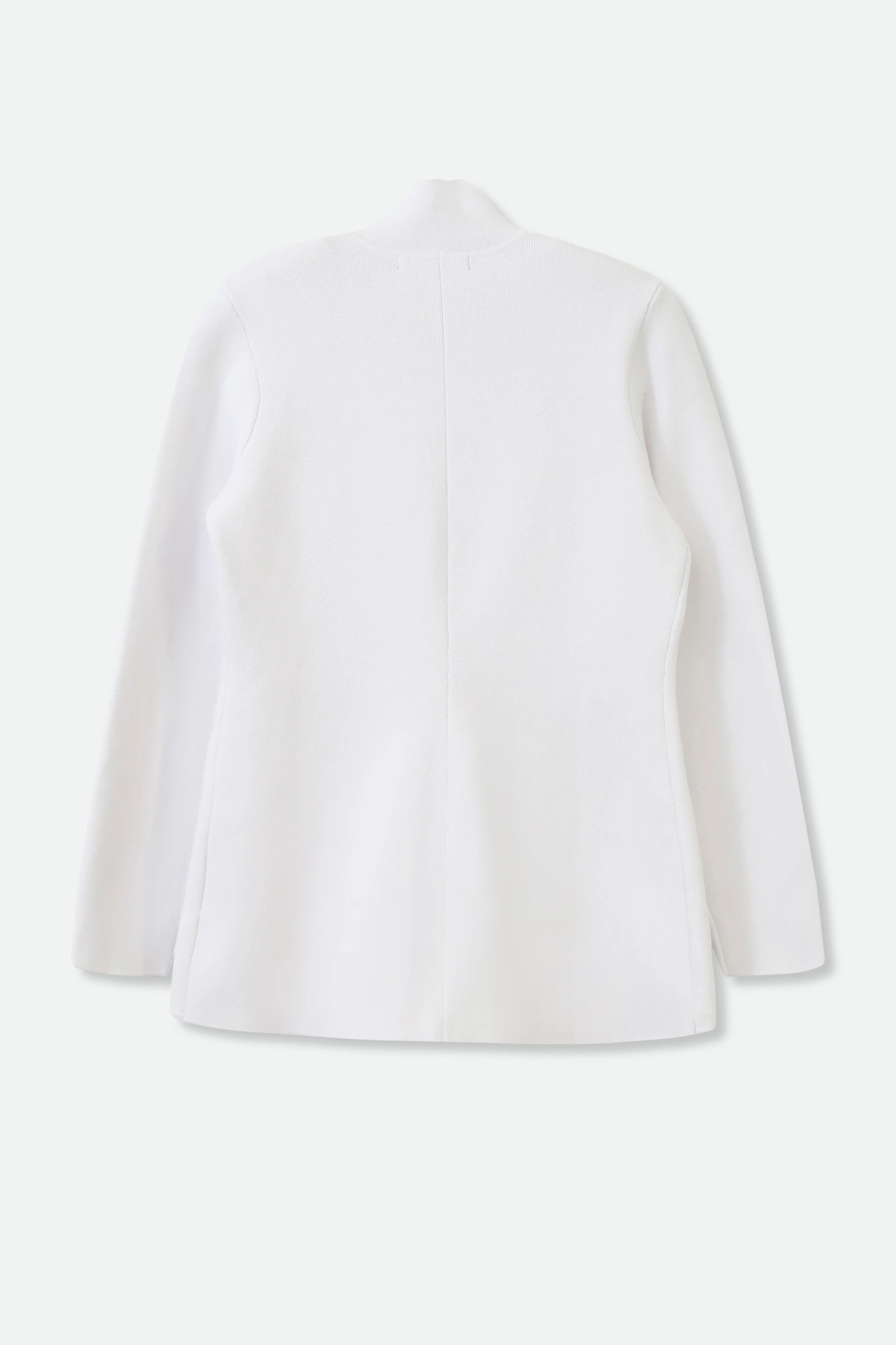 LENNOX PIMA COTTON KNIT BLAZER IN P WHITE art flow
