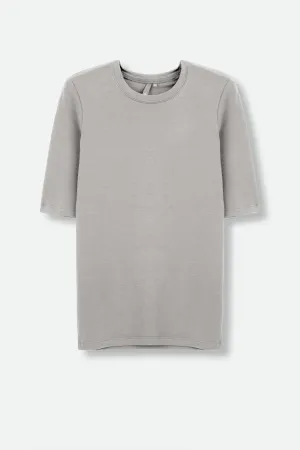 LIMITED EDITION COLLECTION ELBOW SLEEVE CREW IN PIMA COTTON STRETCH skin friendly LIMITED EDITION COLLECTION ELBOW SLEEVE CREW IN PIMA COTTON STRETCH women only
