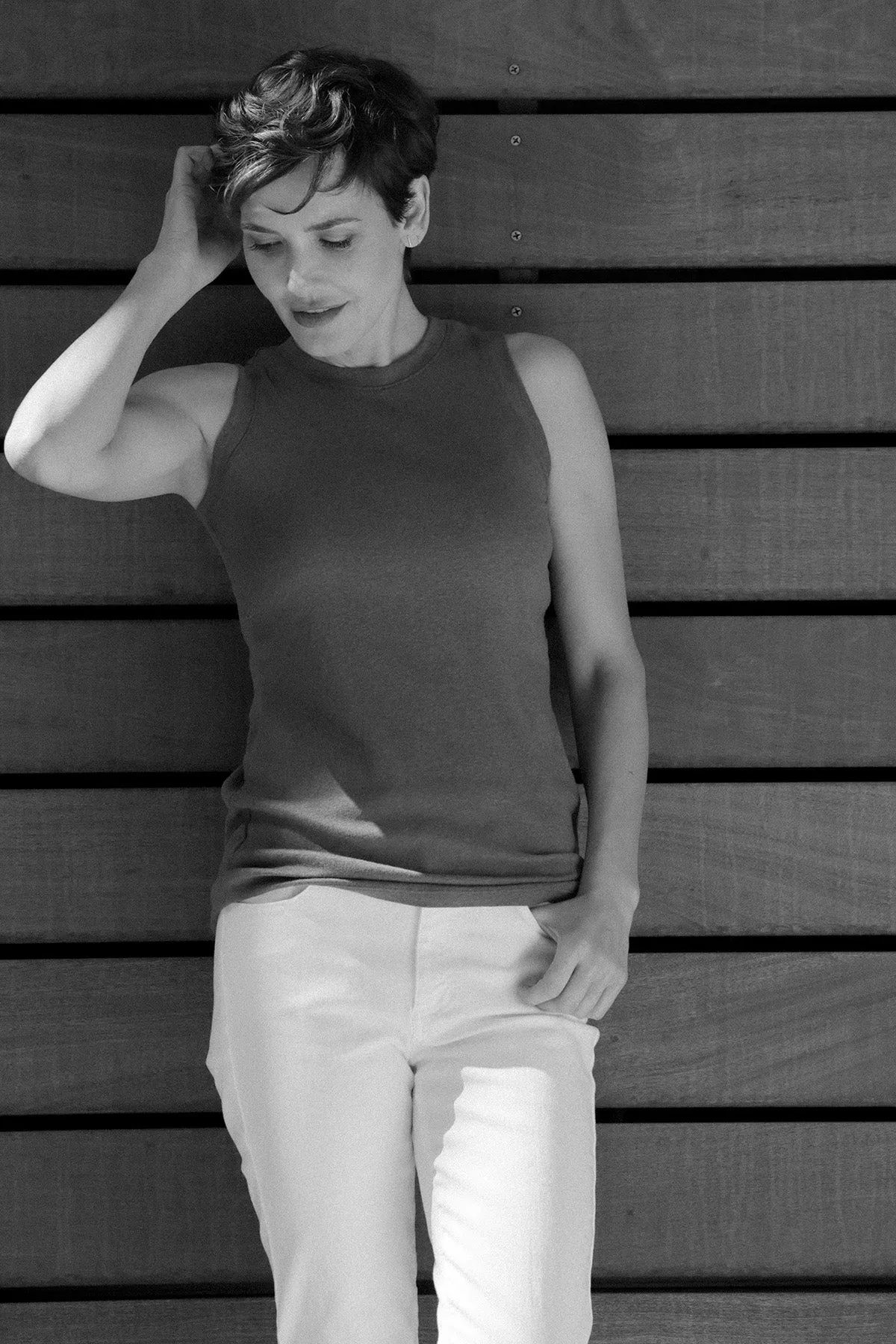 LIMITED EDITION MUSCLE TANK IN PIMA COTTON STRETCH plain touch