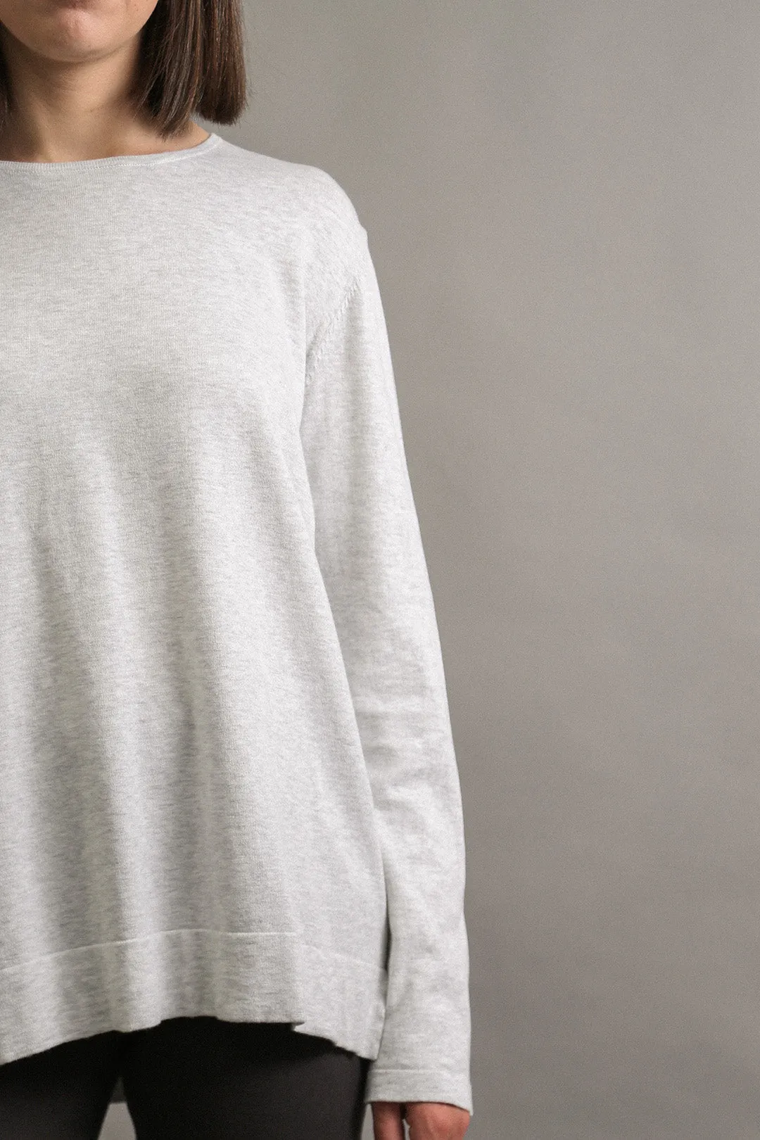 LIMITED EDITION STEVIE LONG SLEEVE CREW IN KNIT PIMA COTTON second skin