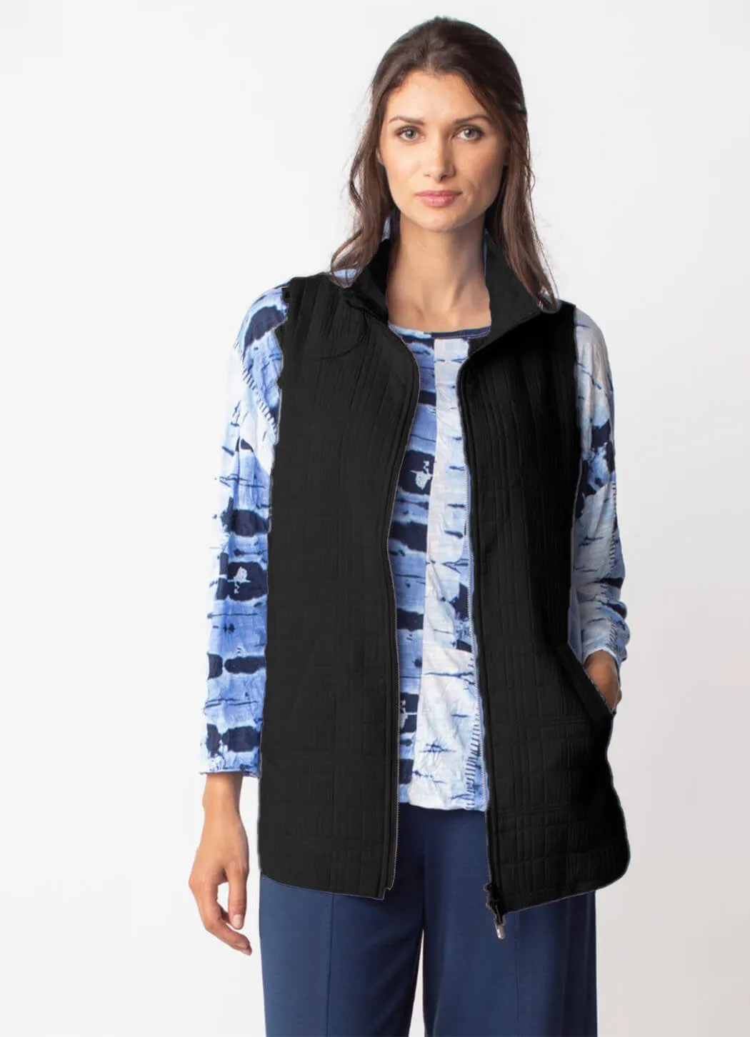 Liv Quilt Side-Zip Vest look plan