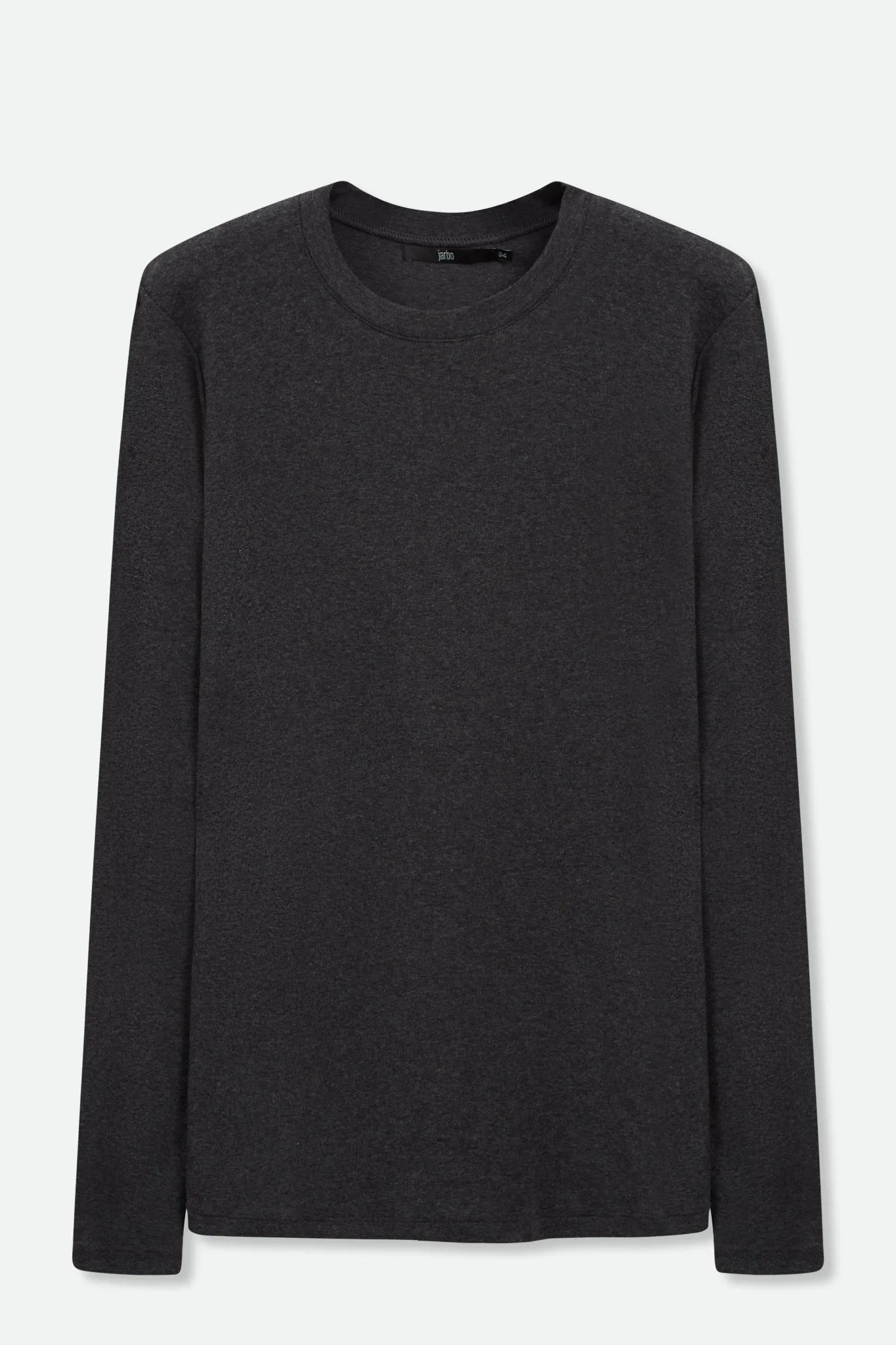 LONG SLEEVE CREW IN HEATHERED PIMA STRETCH relaxed vibe