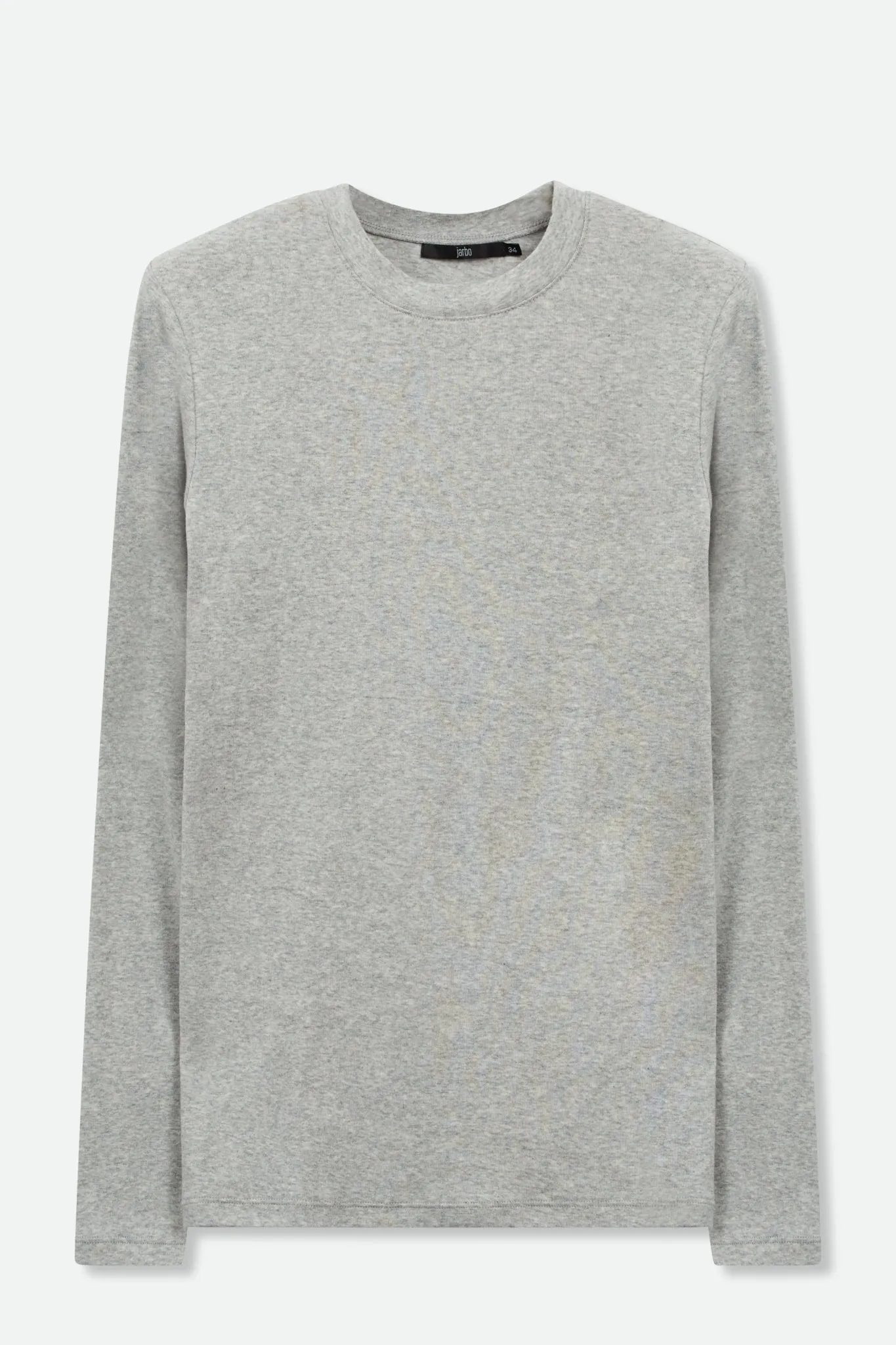 LONG SLEEVE CREW IN HEATHERED PIMA STRETCH ultra soft