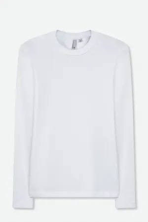 LONG SLEEVE CREW IN PIMA COTTON STRETCH SOFT GREY lazy fit LONG SLEEVE CREW IN PIMA COTTON STRETCH SOFT GREY skin ally