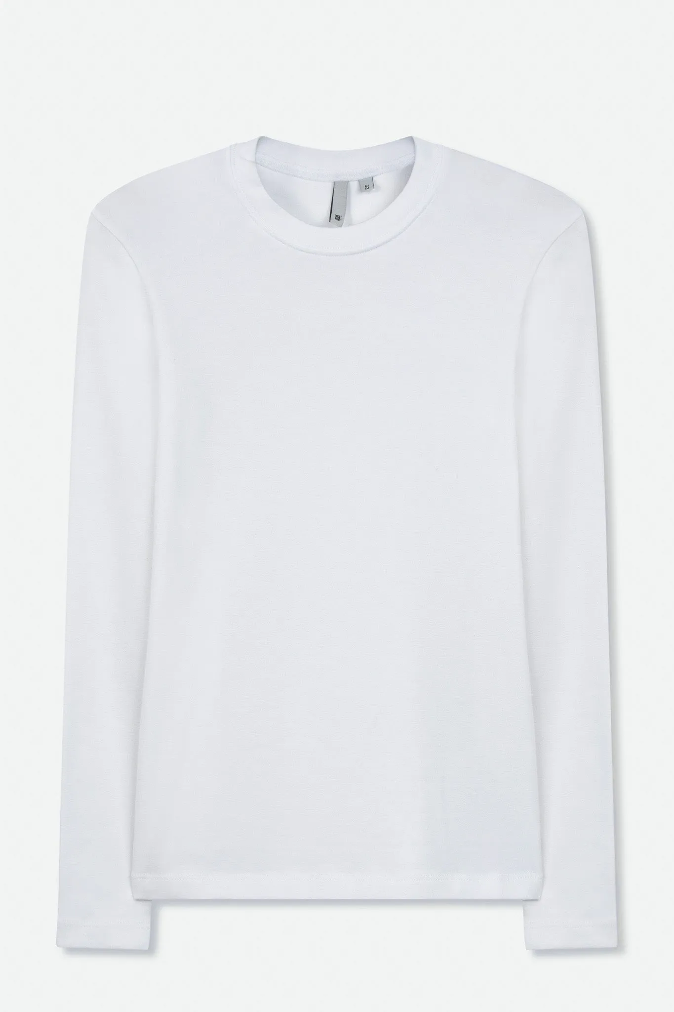 LONG SLEEVE CREW IN PIMA COTTON STRETCH SOFT GREY skin ally