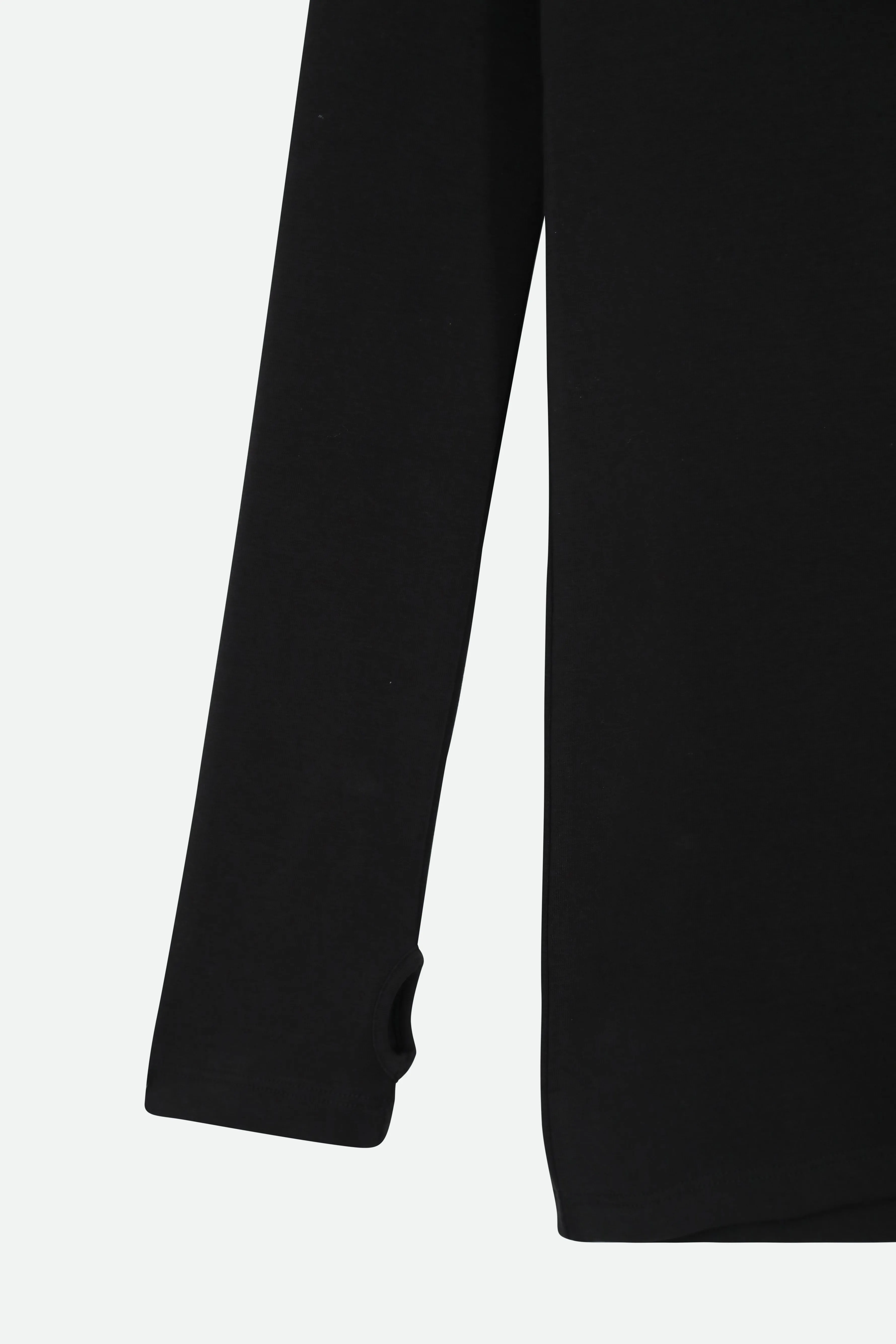 LONG SLEEVE CREW WITH THUMBHOLES IN PIMA COTTON STRETCH inner outer