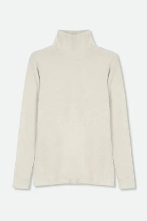 LONG SLEEVE HIGH NECK IN HEATHERED PIMA STRETCH eco mindset LONG SLEEVE HIGH NECK IN HEATHERED PIMA STRETCH silent charm