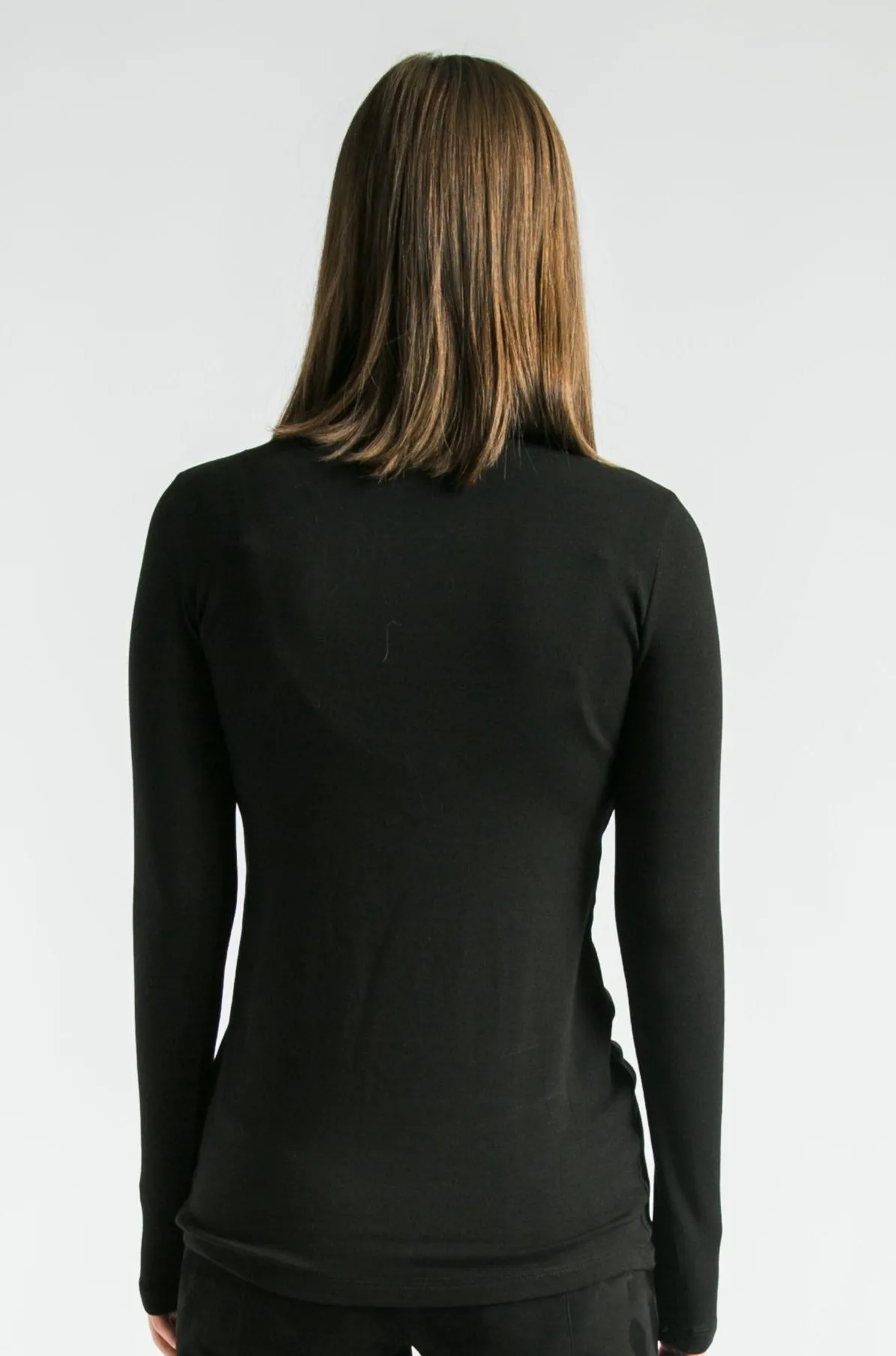 LONG SLEEVE HIGH NECK IN PIMA COTTON - FINAL FEW ultra soft