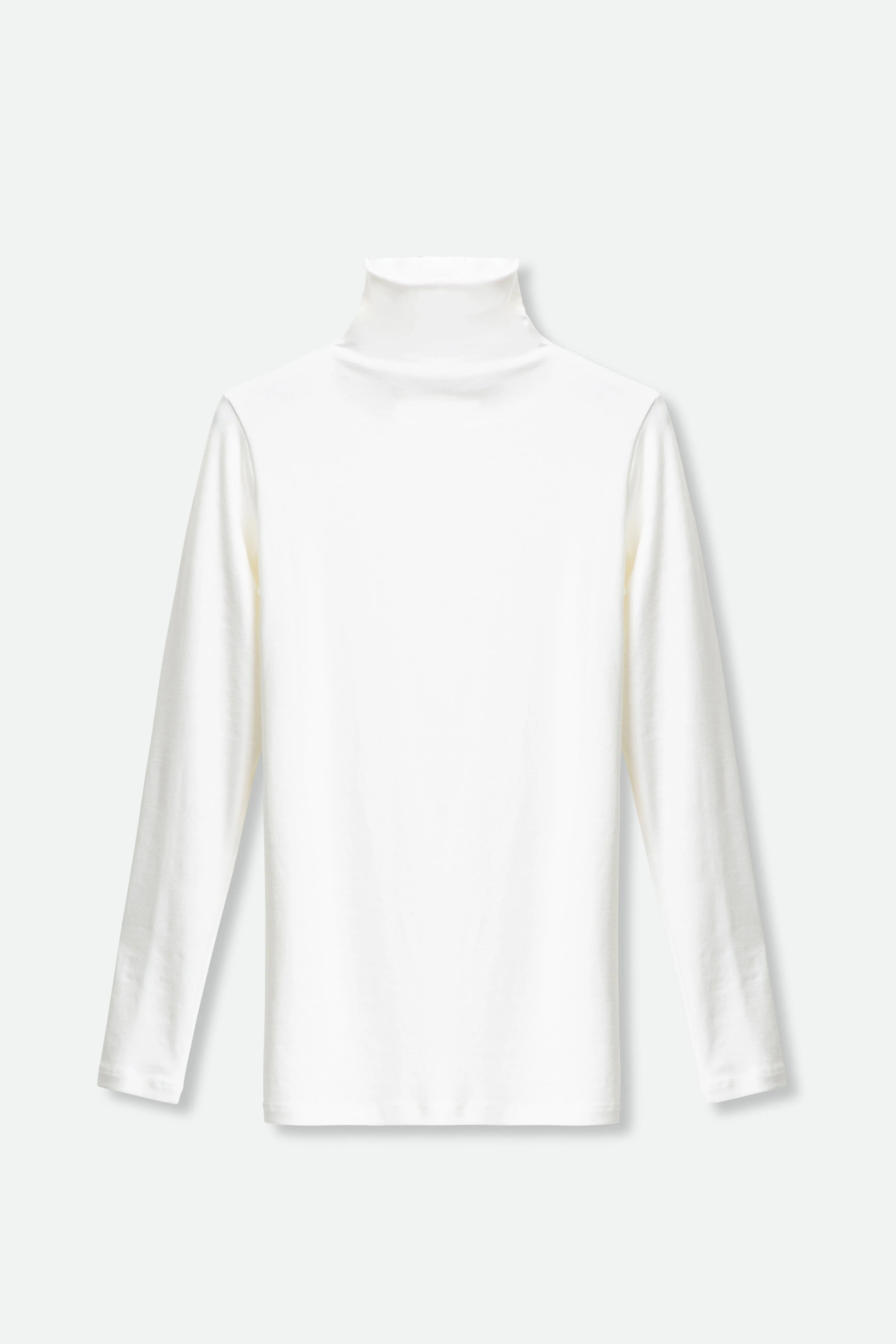 LONG SLEEVE HIGH NECK IN PIMA COTTON - FINAL FEW self treat