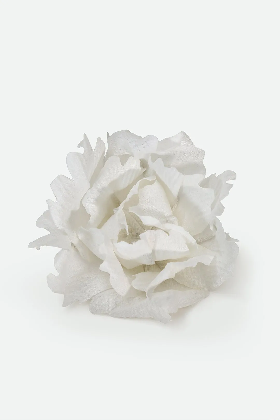 LOTUS FLOWER PIN AND CLIP IN HANDCRAFTED ITALIAN LINEN safe style