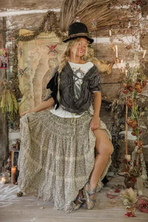 Magnolia Pearl Floral Chrystal Skirt soft layers Magnolia Pearl Floral Chrystal Skirt artistic style
