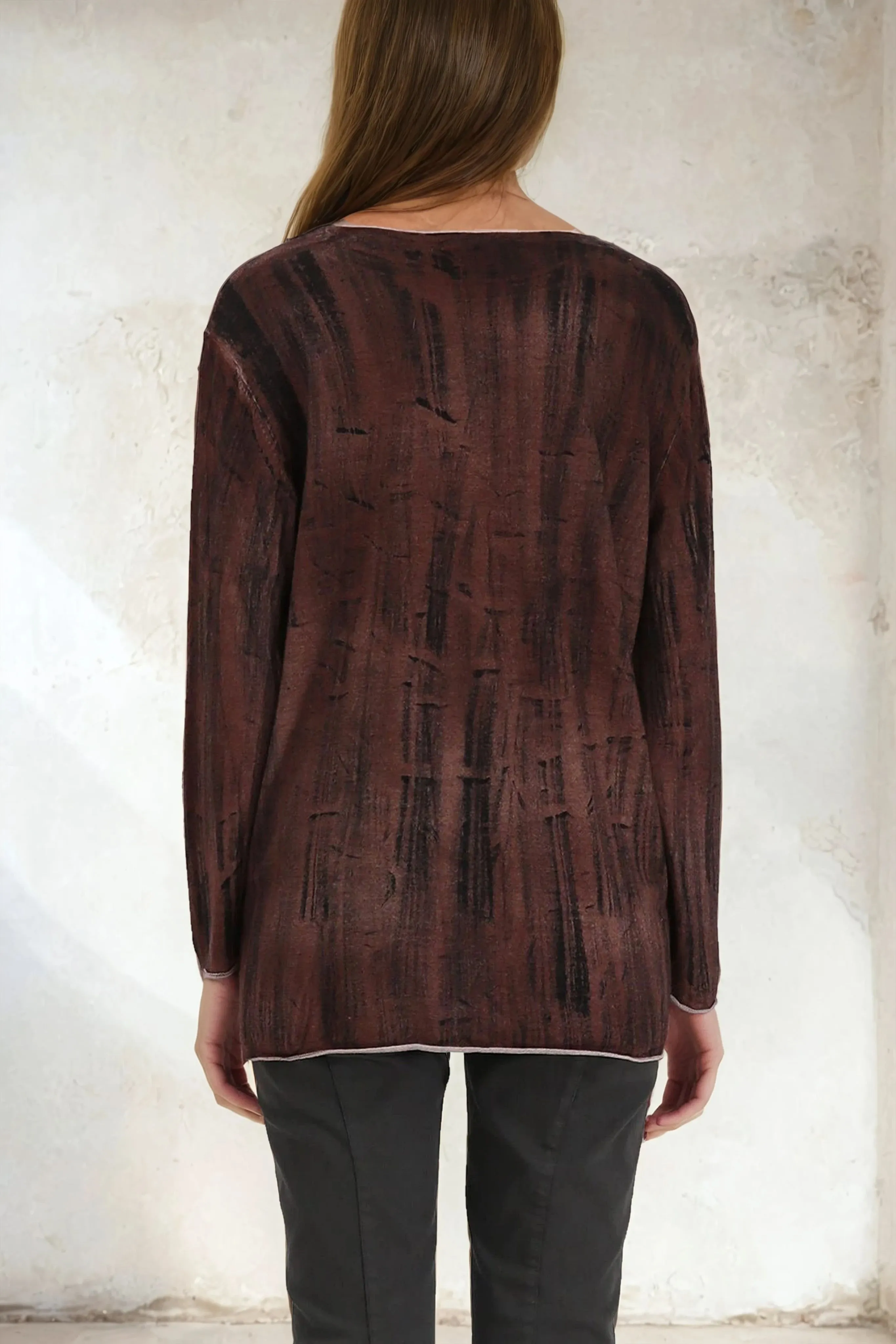 MATTIA RELAXED CREW IN HAND-DYED CASHMERE warm comfort