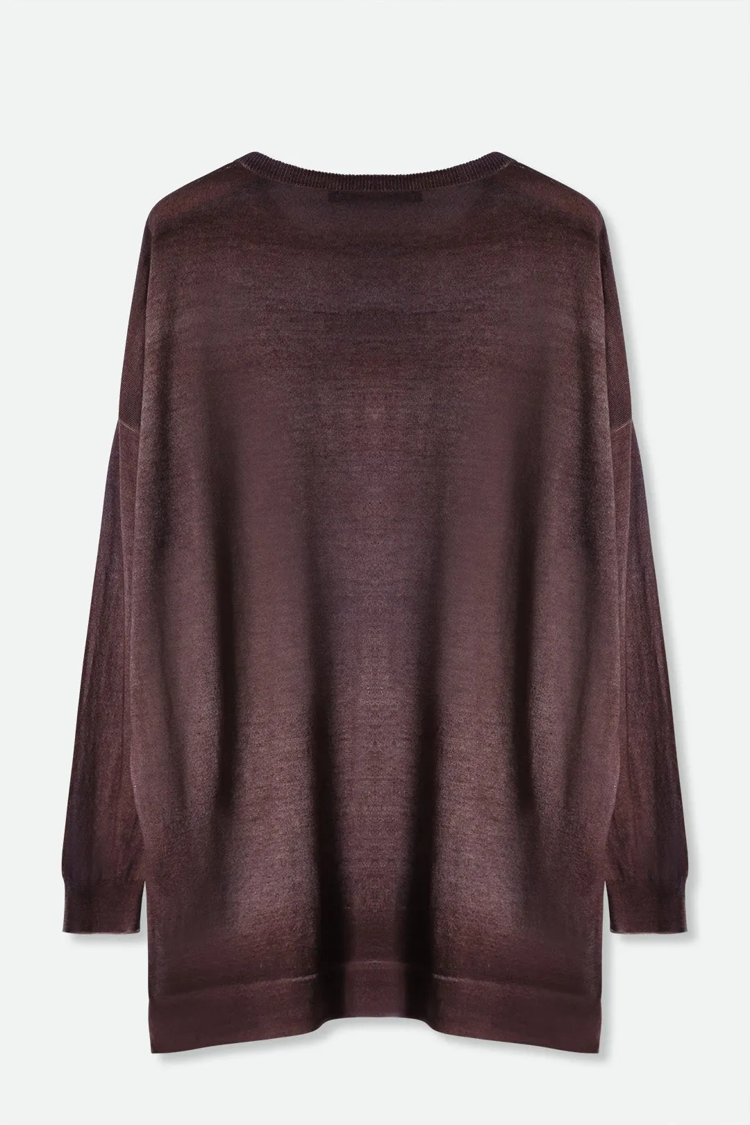 MATTIA RELAXED CREW IN HAND-DYED CASHMERE cozy luxury