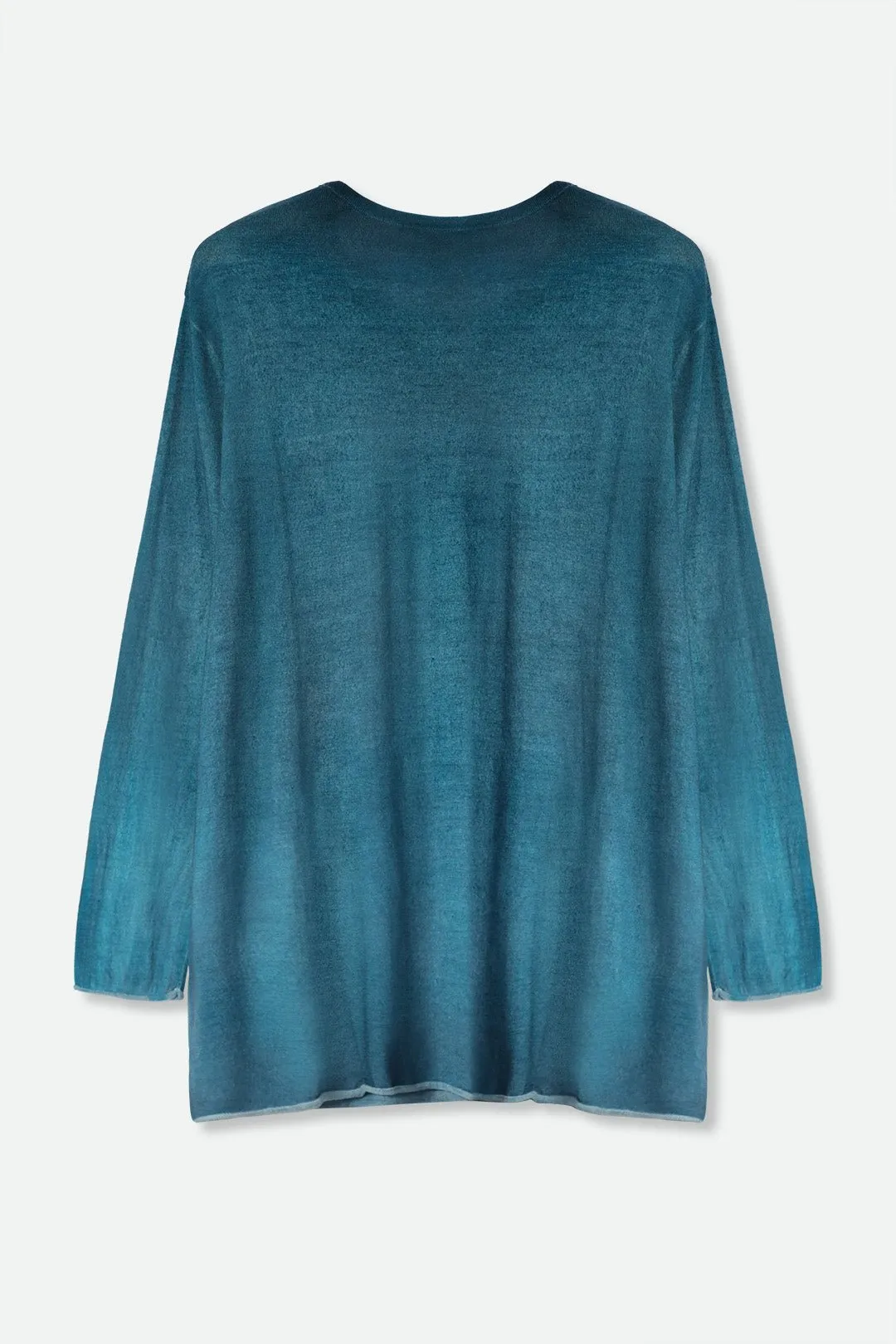 MATTIA RELAXED CREW IN HAND-DYED CASHMERE slow moment