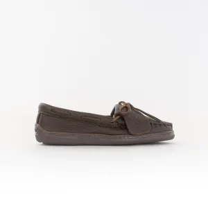 Minnetonka Fringed Kilty Wide (Unisex) - Chocolate earth walk Minnetonka Fringed Kilty Wide (Unisex) - Chocolate firm lock