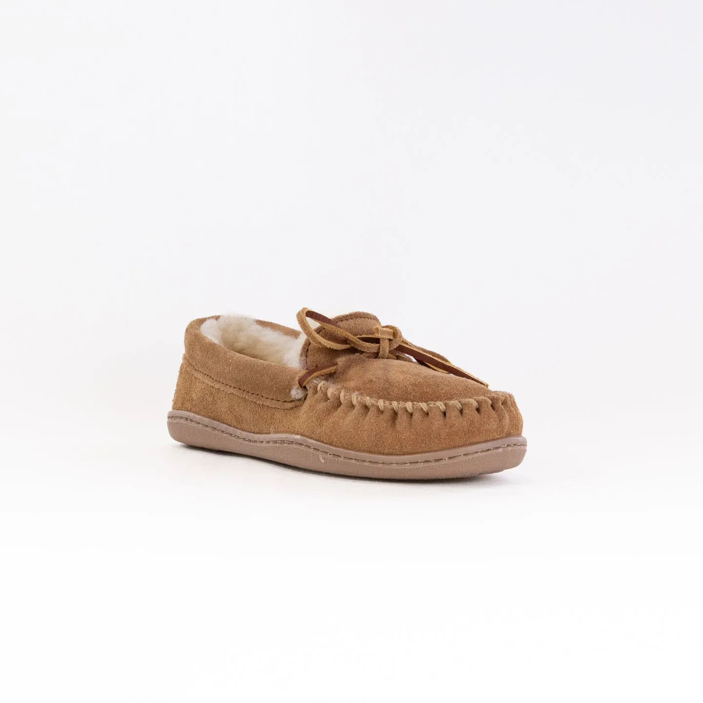 Minnetonka Pile Lined Hardsole Wide (Men's) - Brown steady steps
