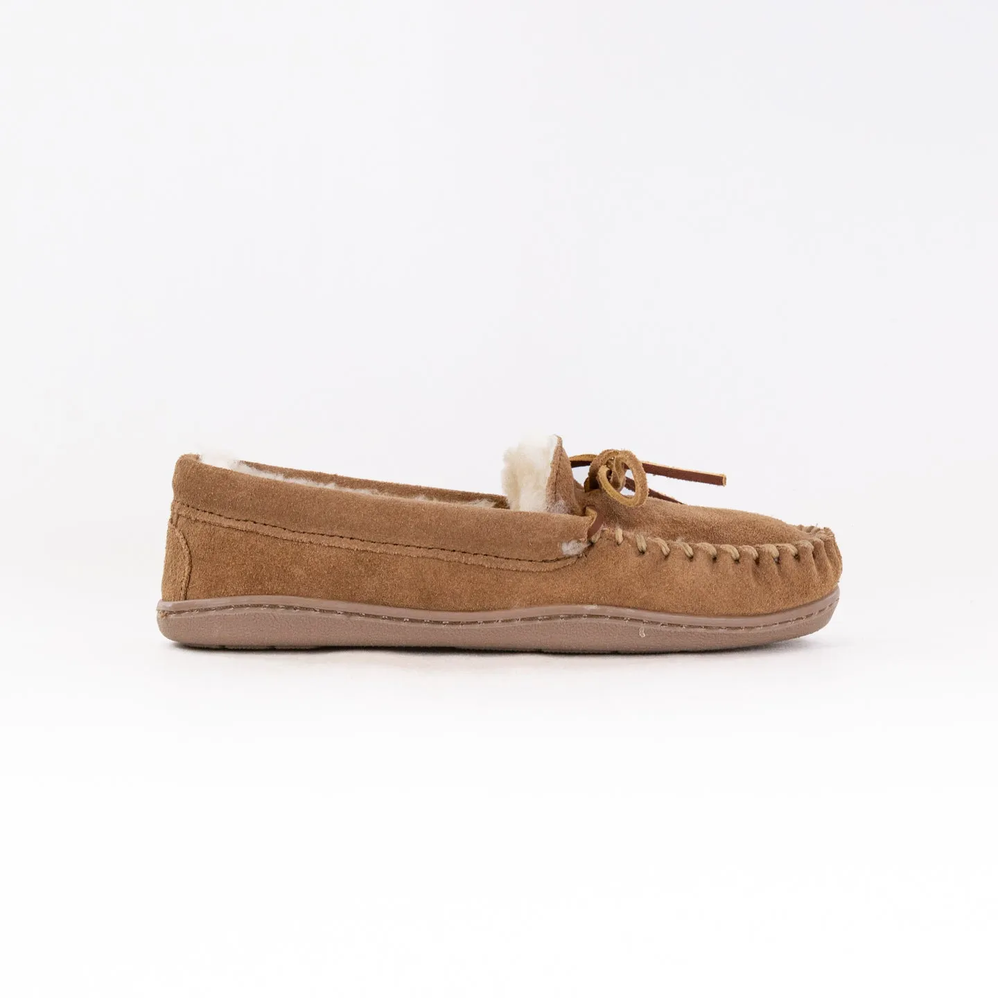 Minnetonka Pile Lined Hardsole Wide (Men's) - Brown rock steady