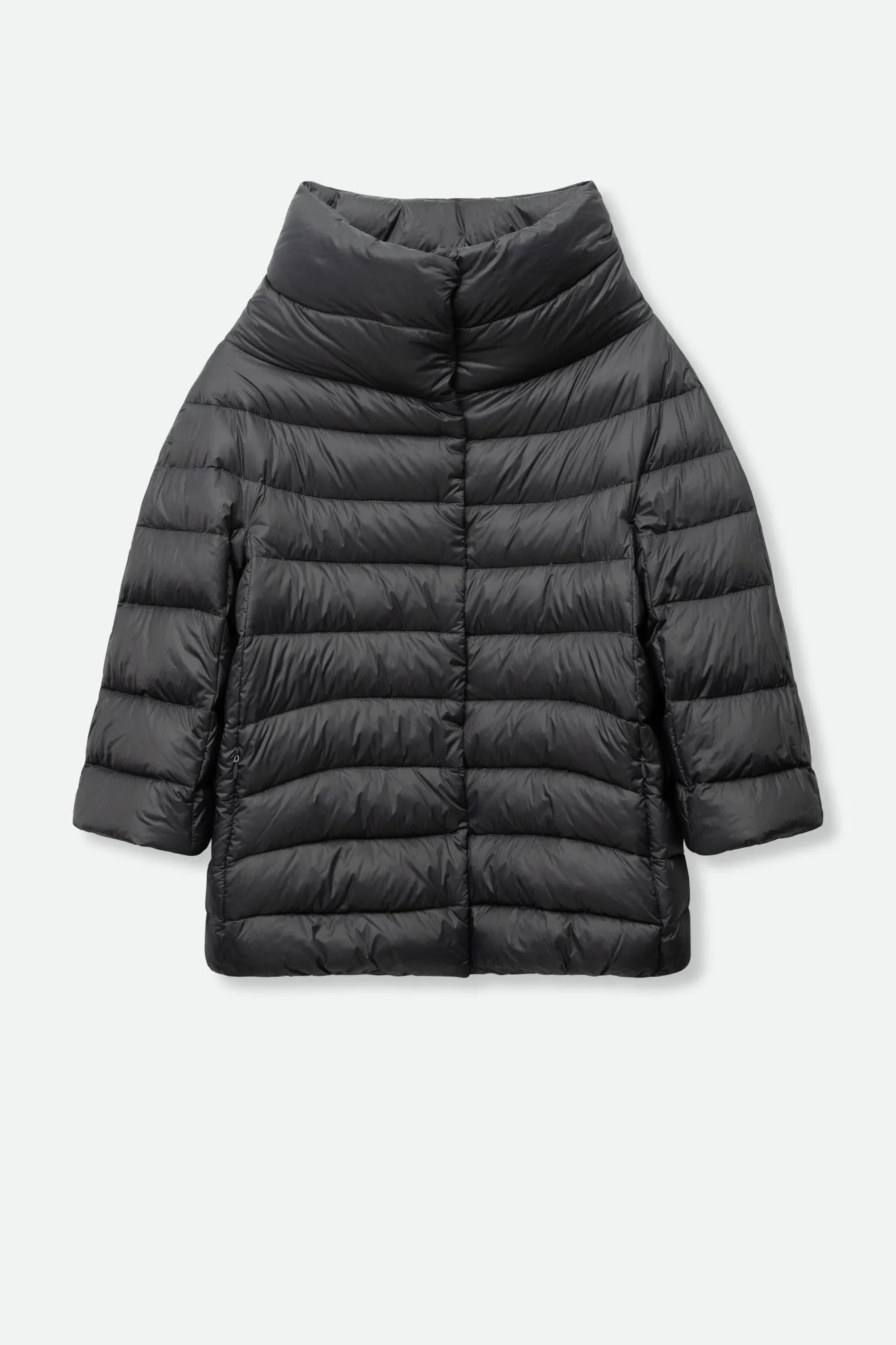 MONTAGE 3/4 SLEEVE FUNNEL NECK JACKET IN GOOSE DOWN layer pro
