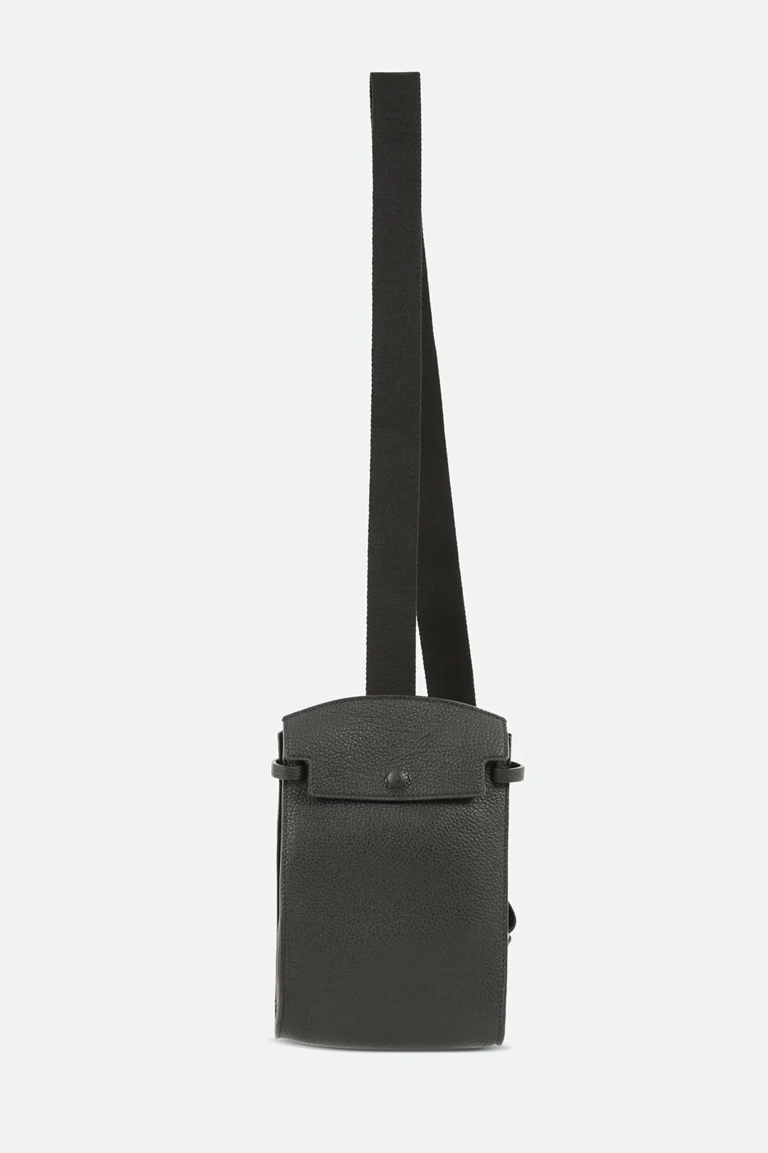 MONZA ITALIAN LEATHER CROSSBODY BLACK polished gear