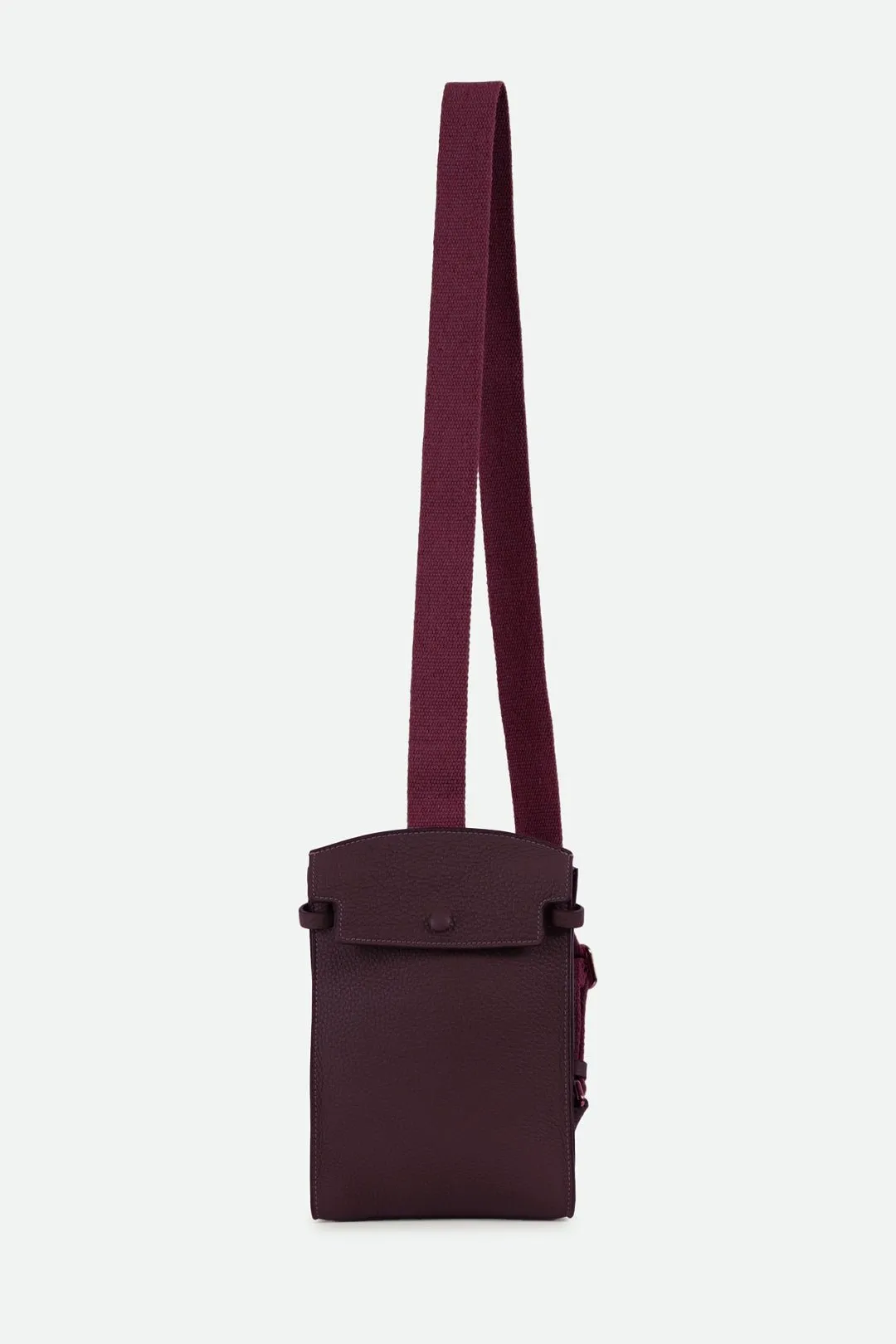 MONZA ITALIAN LEATHER CROSSBODY IN BORDEAUX WINE warm note
