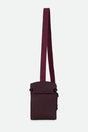 MONZA ITALIAN LEATHER CROSSBODY IN BORDEAUX WINE warm note