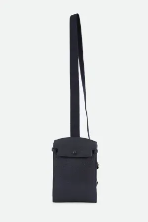 MONZA ITALIAN LEATHER CROSSBODY NAVY mellow edge