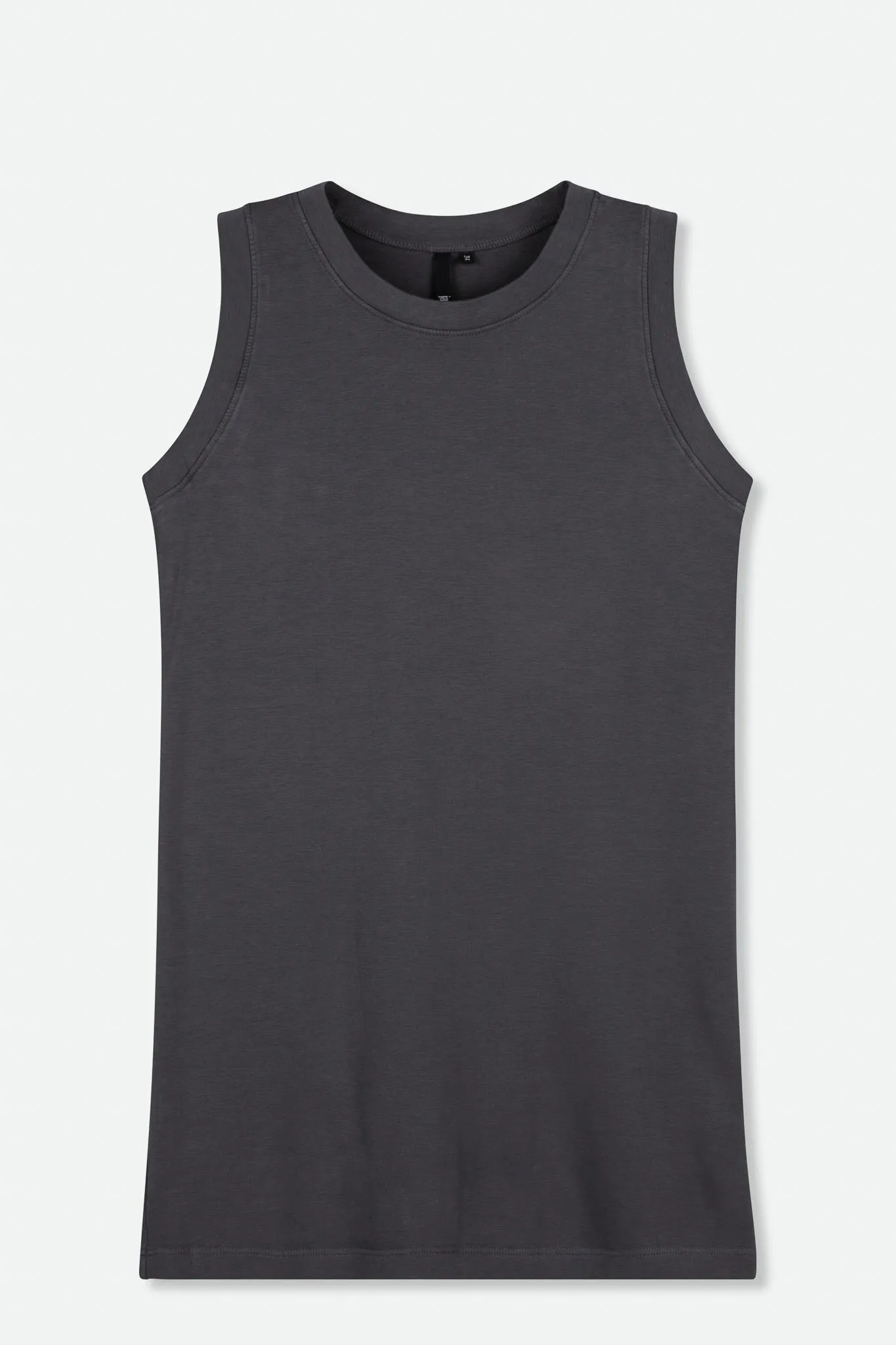 MUSCLE TANK HIGH HIP LENGTH IN PIMA COTTON fit for all