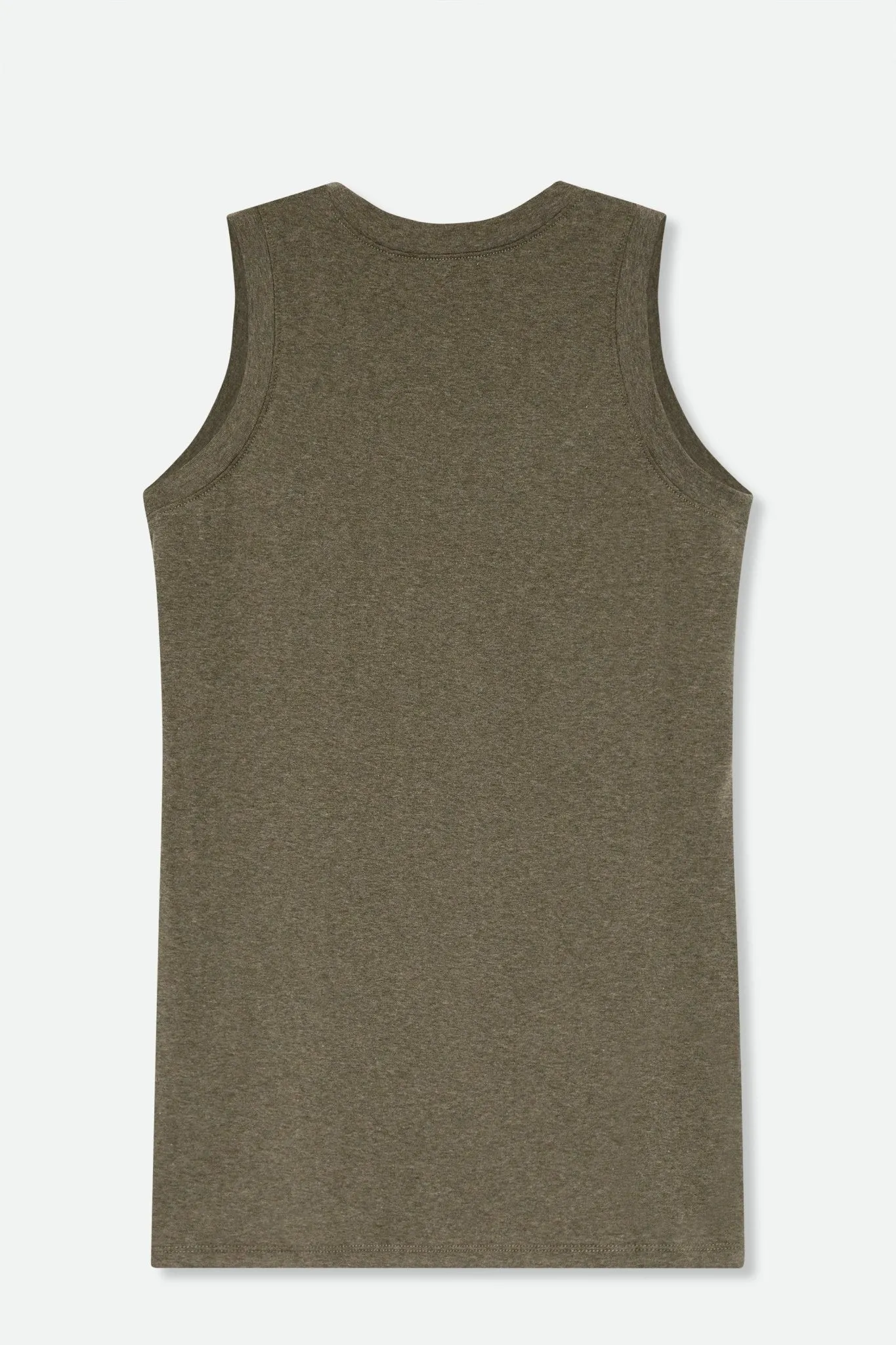 MUSCLE TANK IN HEATHERED PIMA STRETCH ergonomic fit