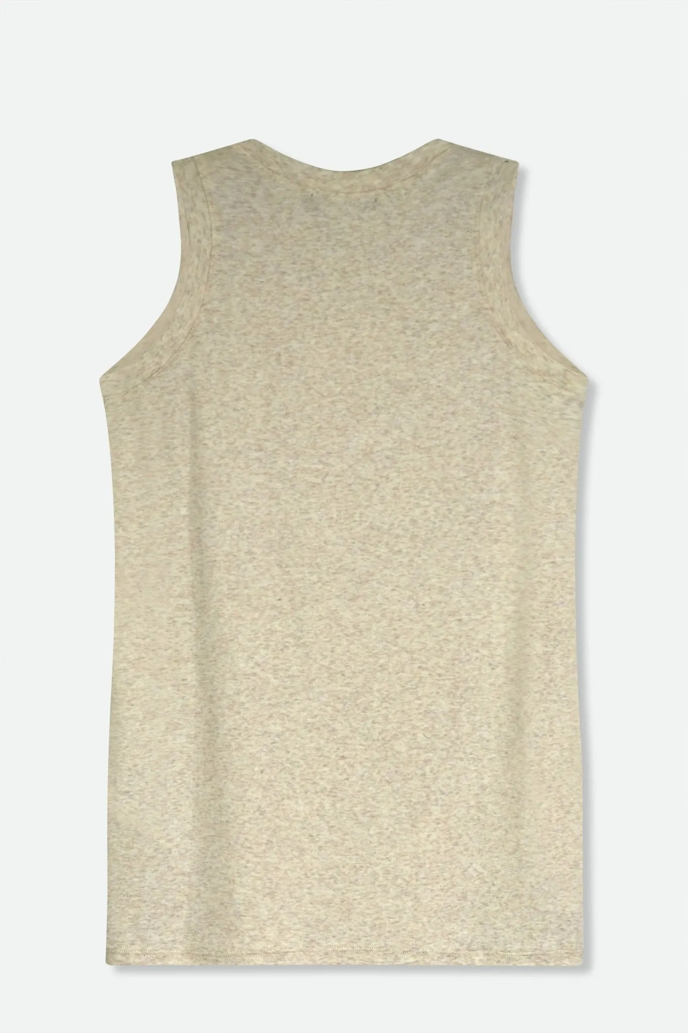 MUSCLE TANK IN HEATHERED PIMA STRETCH original cut