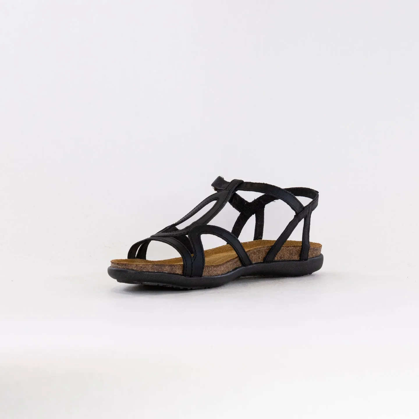 Naot Dorith (Women's) - Black Raven Leather Open Ride