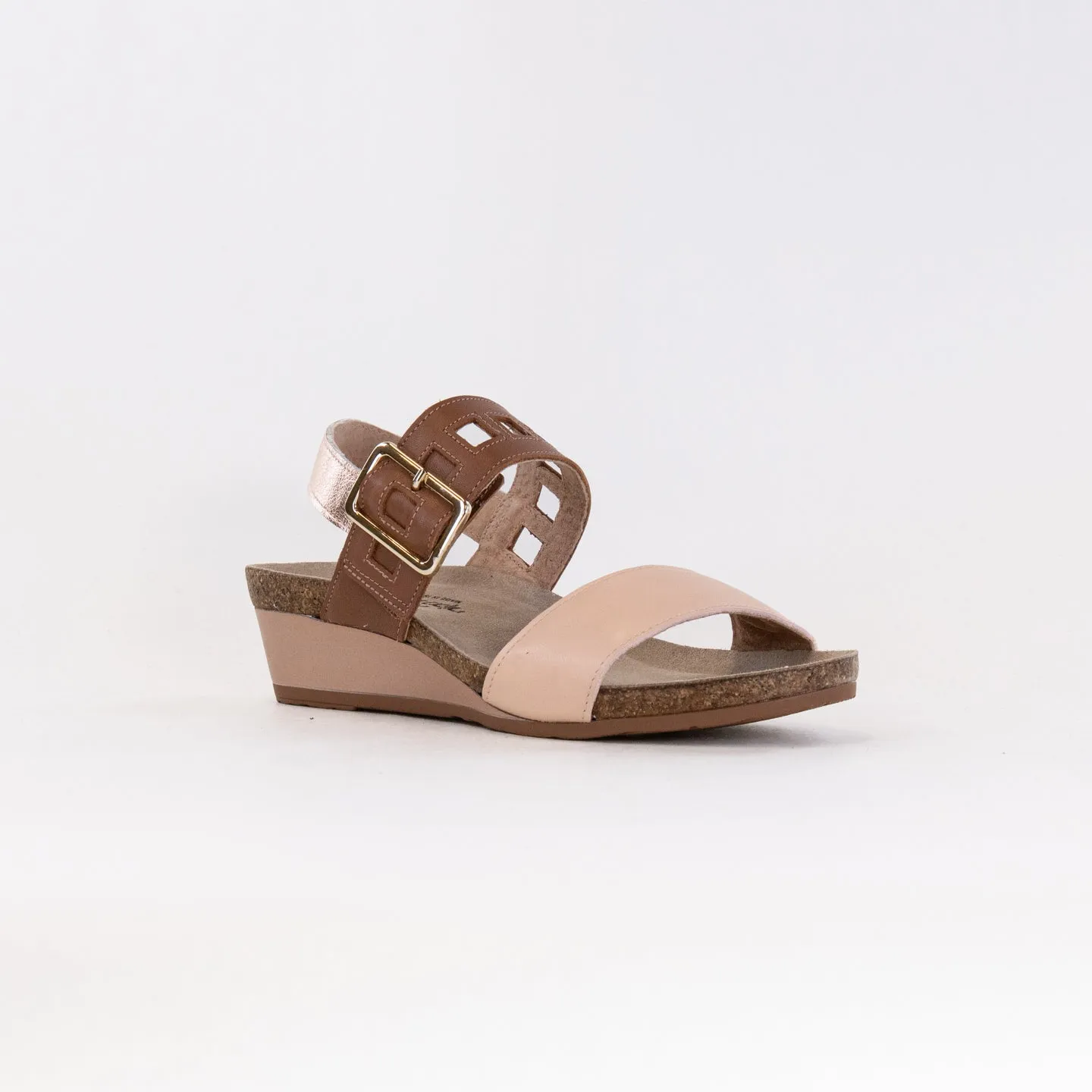 Naot Dynasty (Women's) - Pale Blush/Caramel/Soft Rose Gold Carefree Look