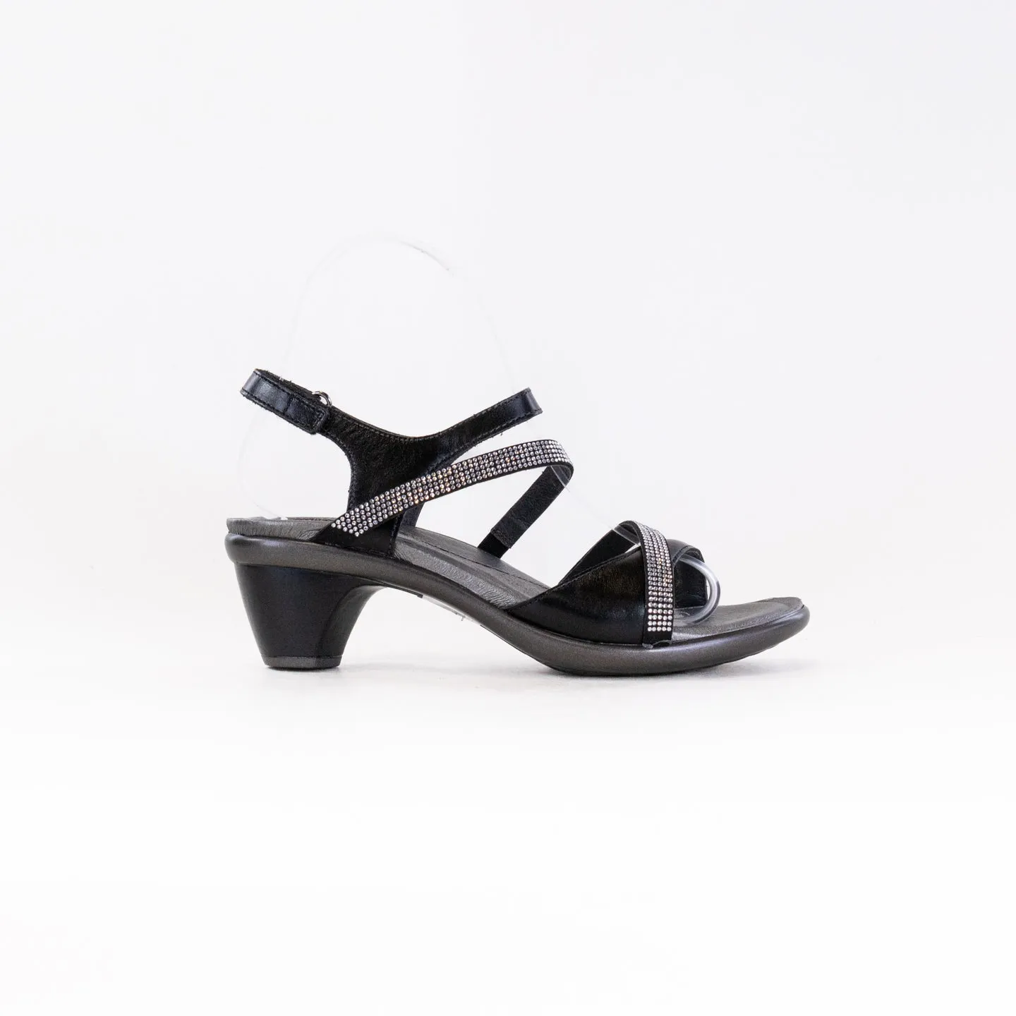 Naot Innovate (Women's) - Black Madras Lthr/Black w/ Clear Rhinestones Local Walk