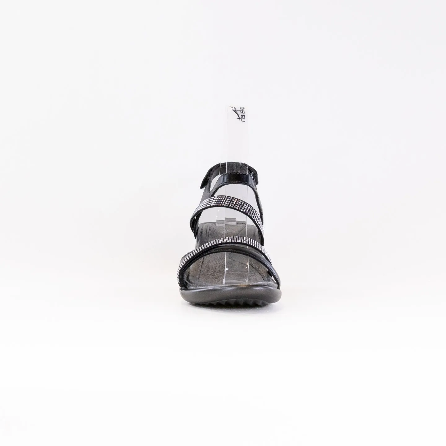 Naot Innovate (Women's) - Black Madras Lthr/Black w/ Clear Rhinestones Motion Flow