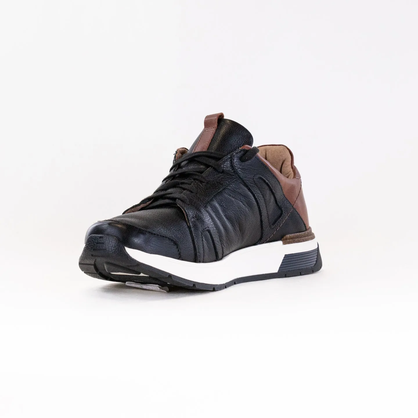 Naot Magnify (Men's) Soft Black Leather Chestnut steady pace
