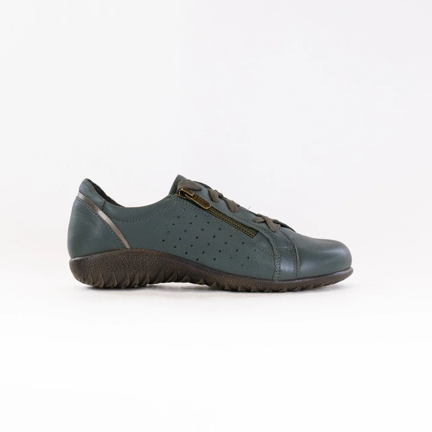 Naot Moko (Women's) - Green Leather Pewter weather flex