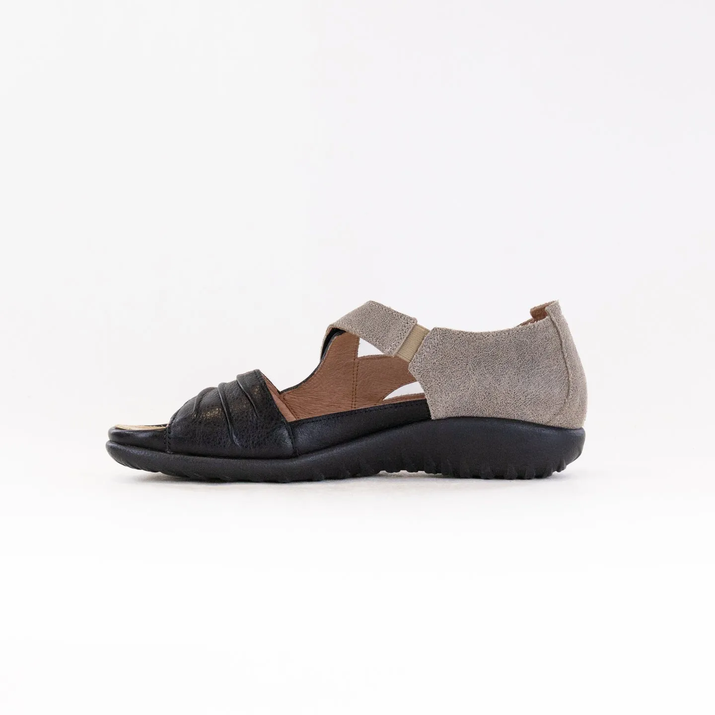 Naot Papaki (Women's) - Speckled Beige/Soft Black Leather Soul Ease