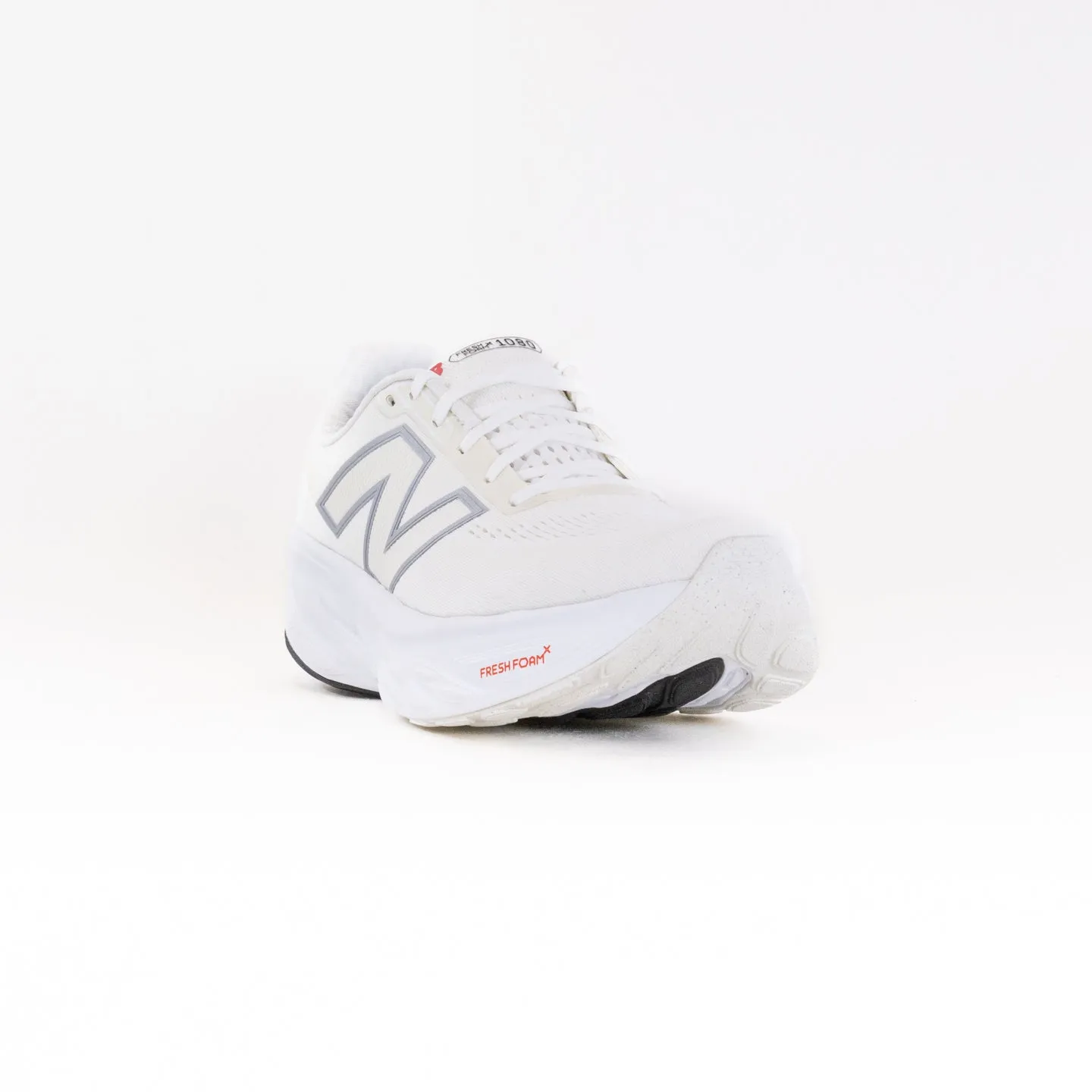New Balance 1080V14 (Men's) - White with Silver Metallic and Sea Salt fit flex