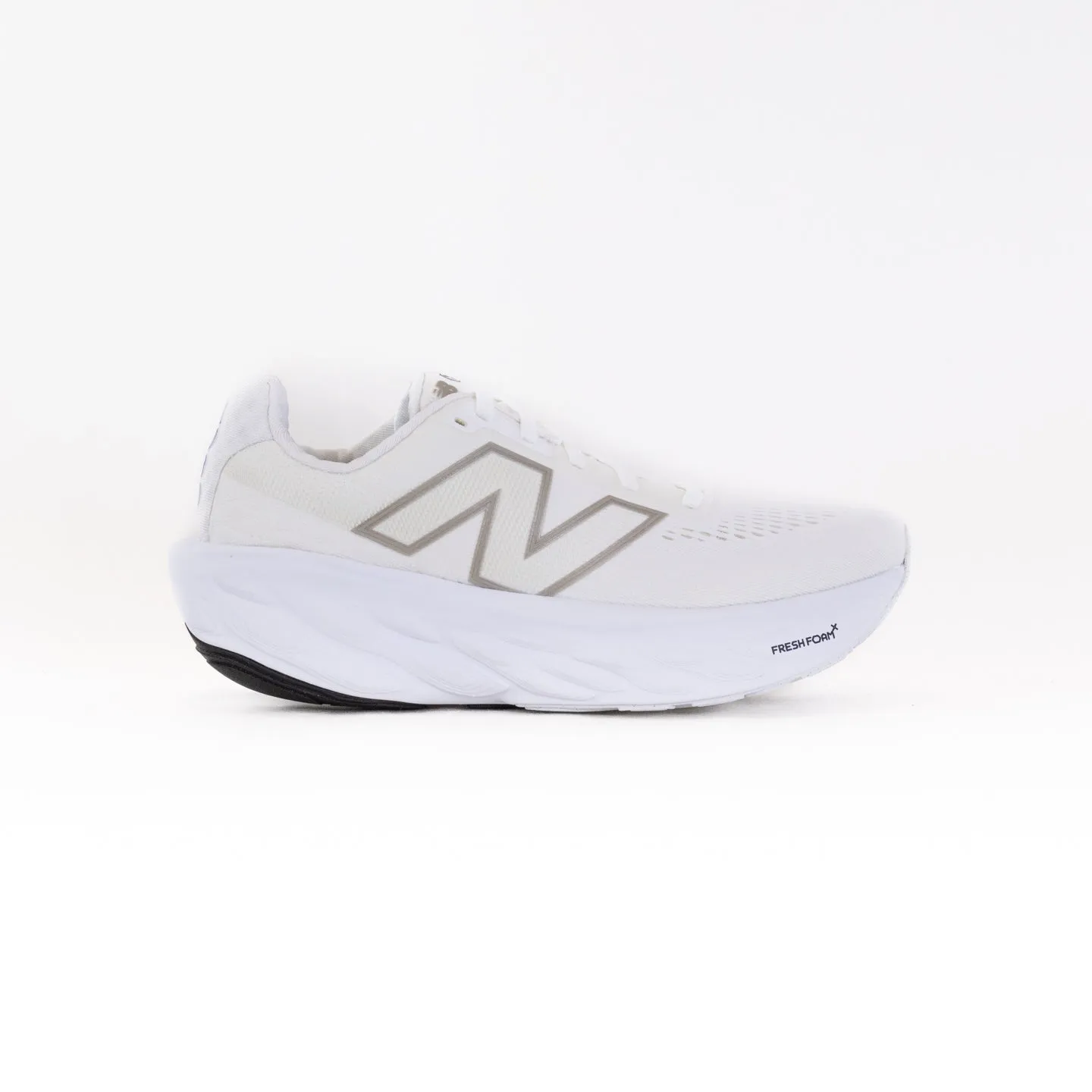 New Balance 1080V14 (Women's) - White with Light Gold Metallic and Sea Salt ride light
