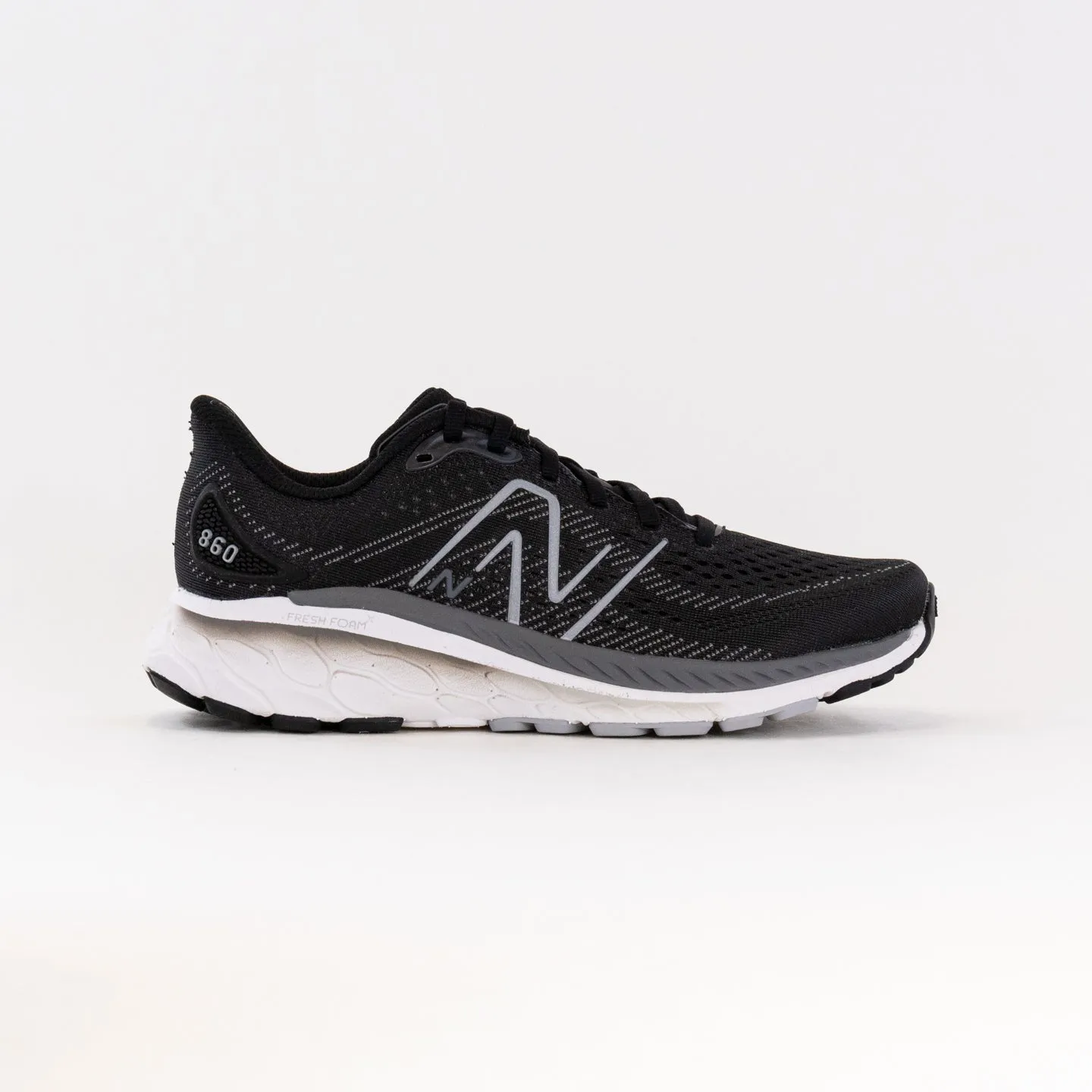 New Balance 860V13 (Women's) - Black/White/Lead power stride