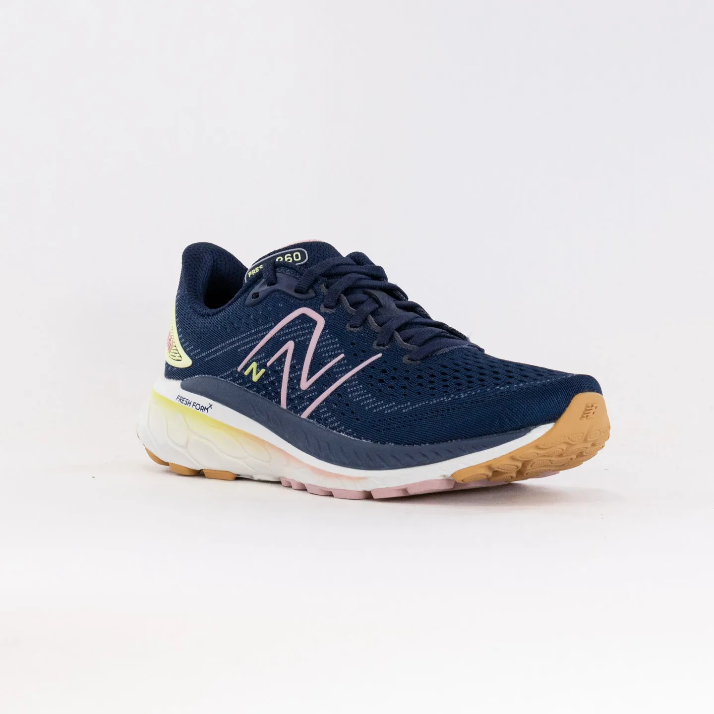New Balance 860V13 (Women's) - Blue/Pink heel lock