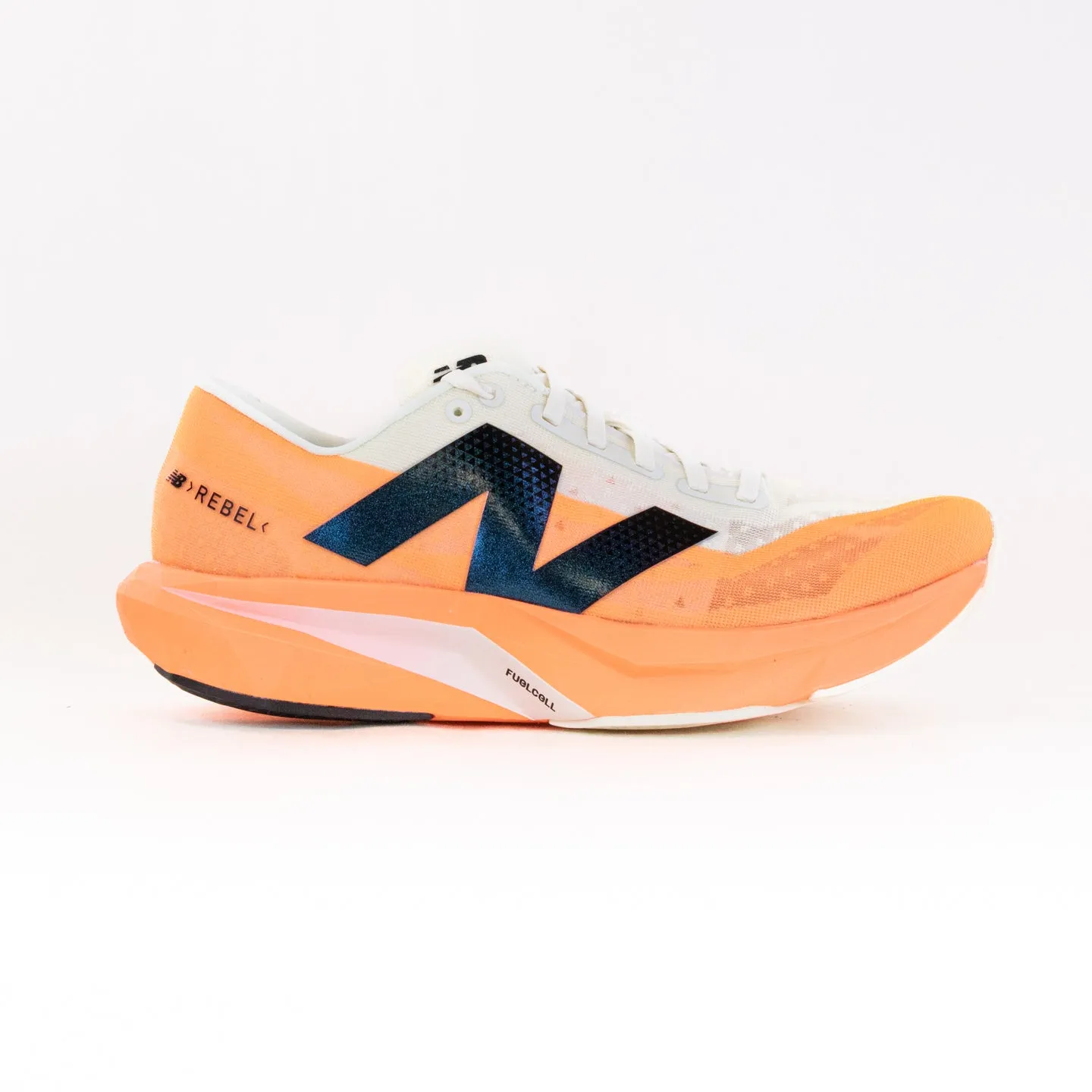 New Balance FuelCell Rebel v4 (Women's) - Orange/Beige heel comfort
