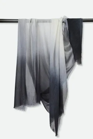 NIVES ITALIAN HAND PAINTED STOLE IN CASHMERE MONOCHROME DEGREDE EDITION delicate wear NIVES ITALIAN HAND PAINTED STOLE IN CASHMERE MONOCHROME DEGREDE EDITION travel vibe