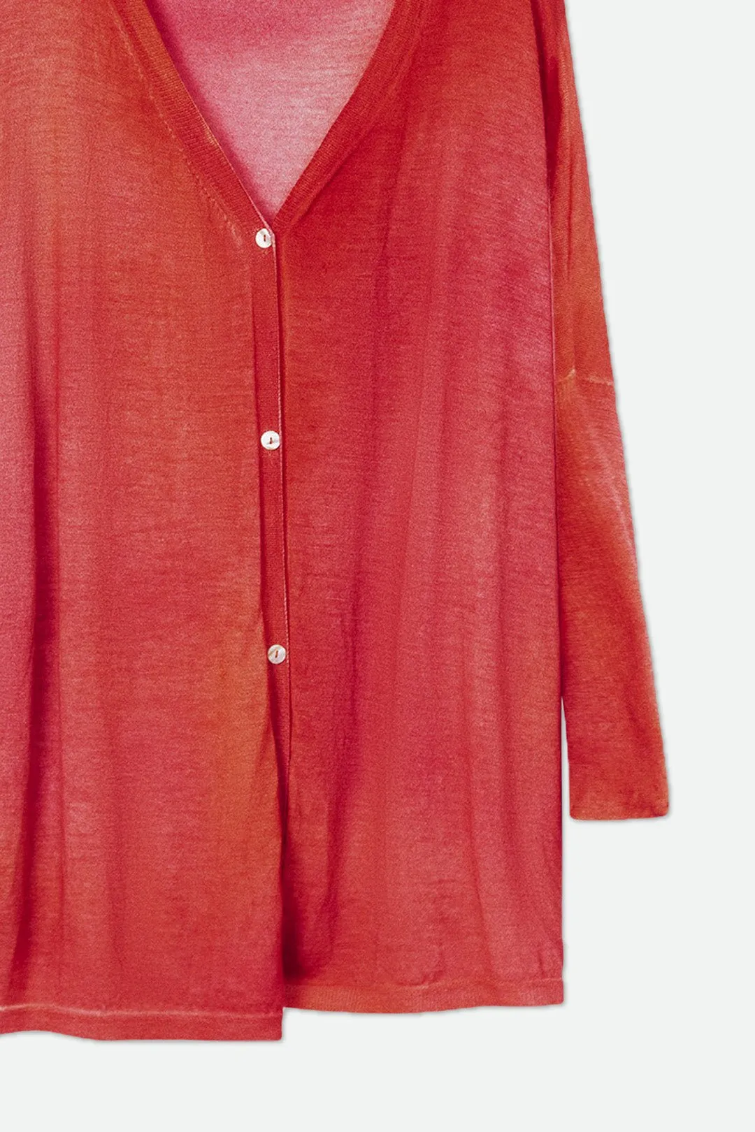 NOA CARDIGAN IN HAND-DYED LIGHTWEIGHT CASHMERE classic tone