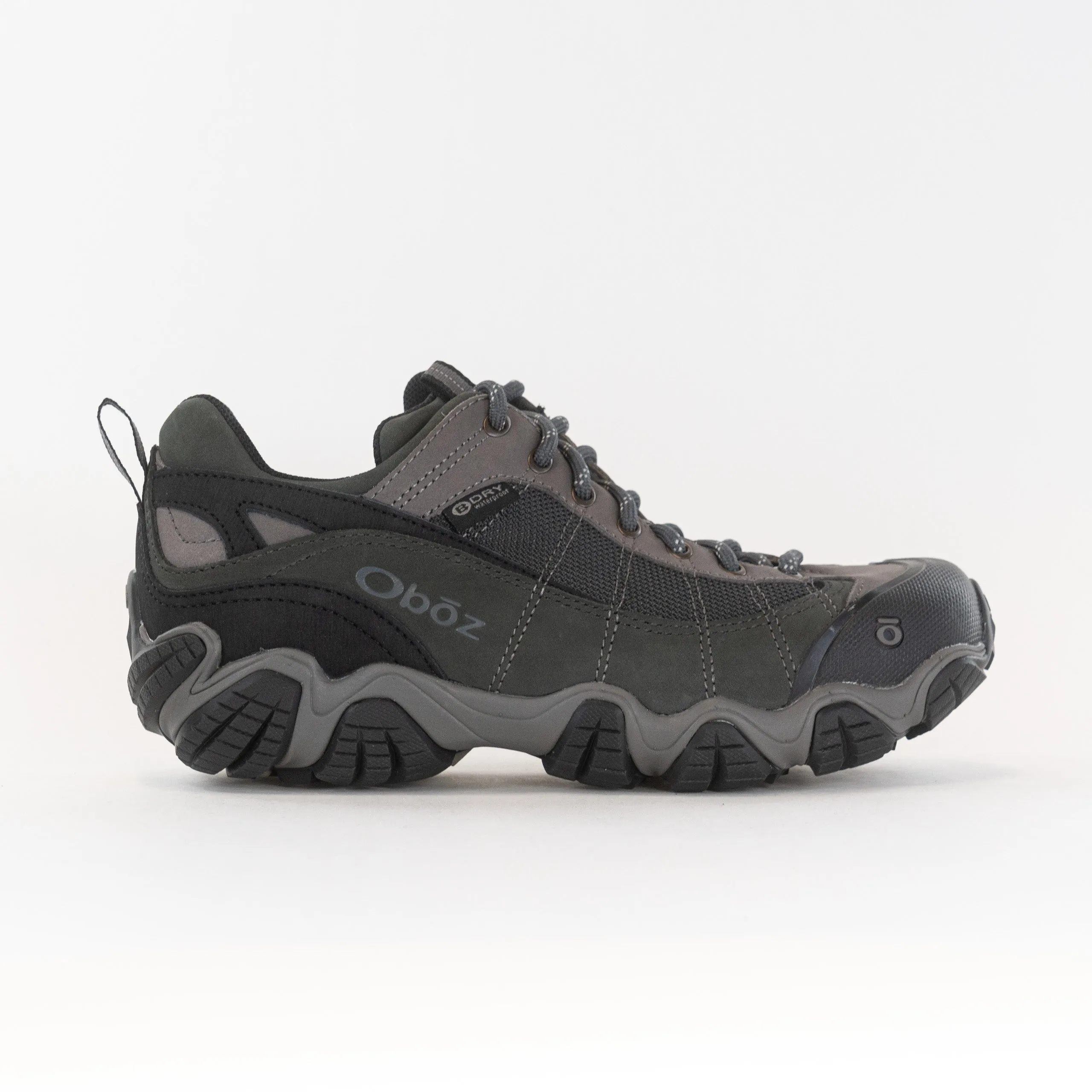Oboz Firebrand II Low Waterproof (Men's) - Gray soft footbed