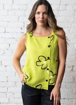 Olivia Linen Print To The Left Top urban mix